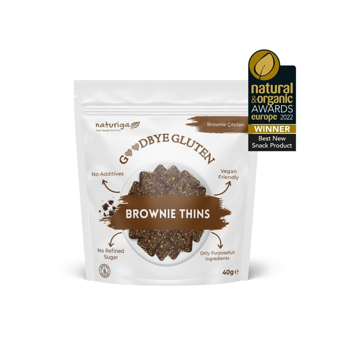 Naturiga Goodbye Gluten Brownie Çıtırları 40 gr
