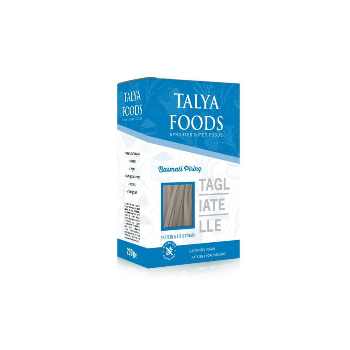 Talya Foods Organik Filizlendirilmiş Basmati Pirinç Tagliatelle 200 gr