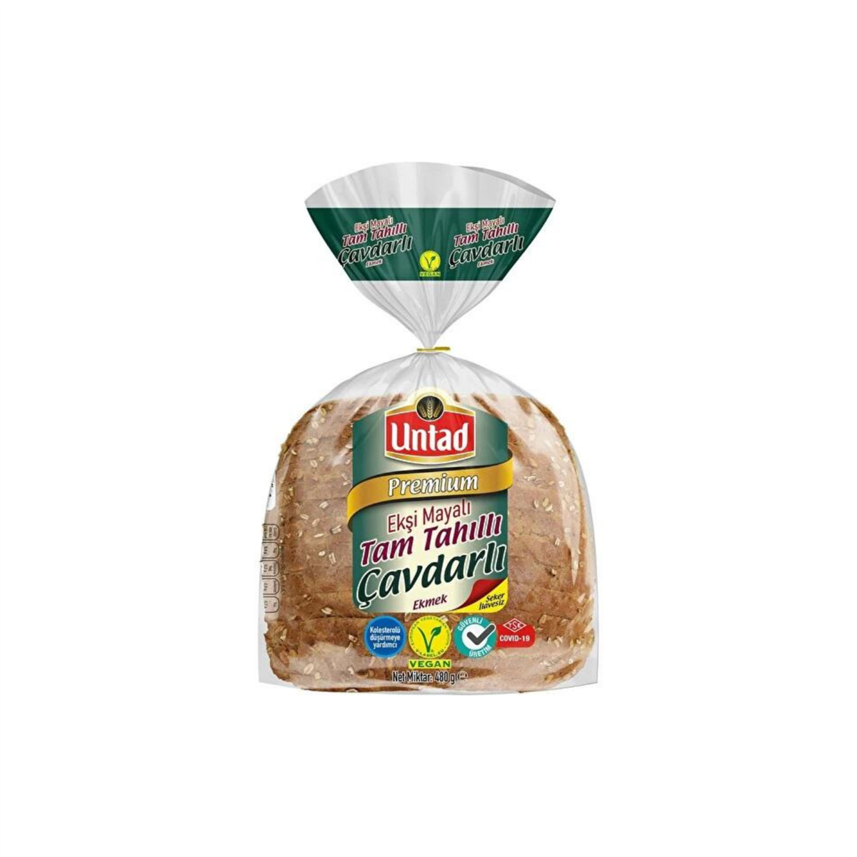 Untad Premium Tam Tahıllı Çavdarlı Ekmek 480 gr