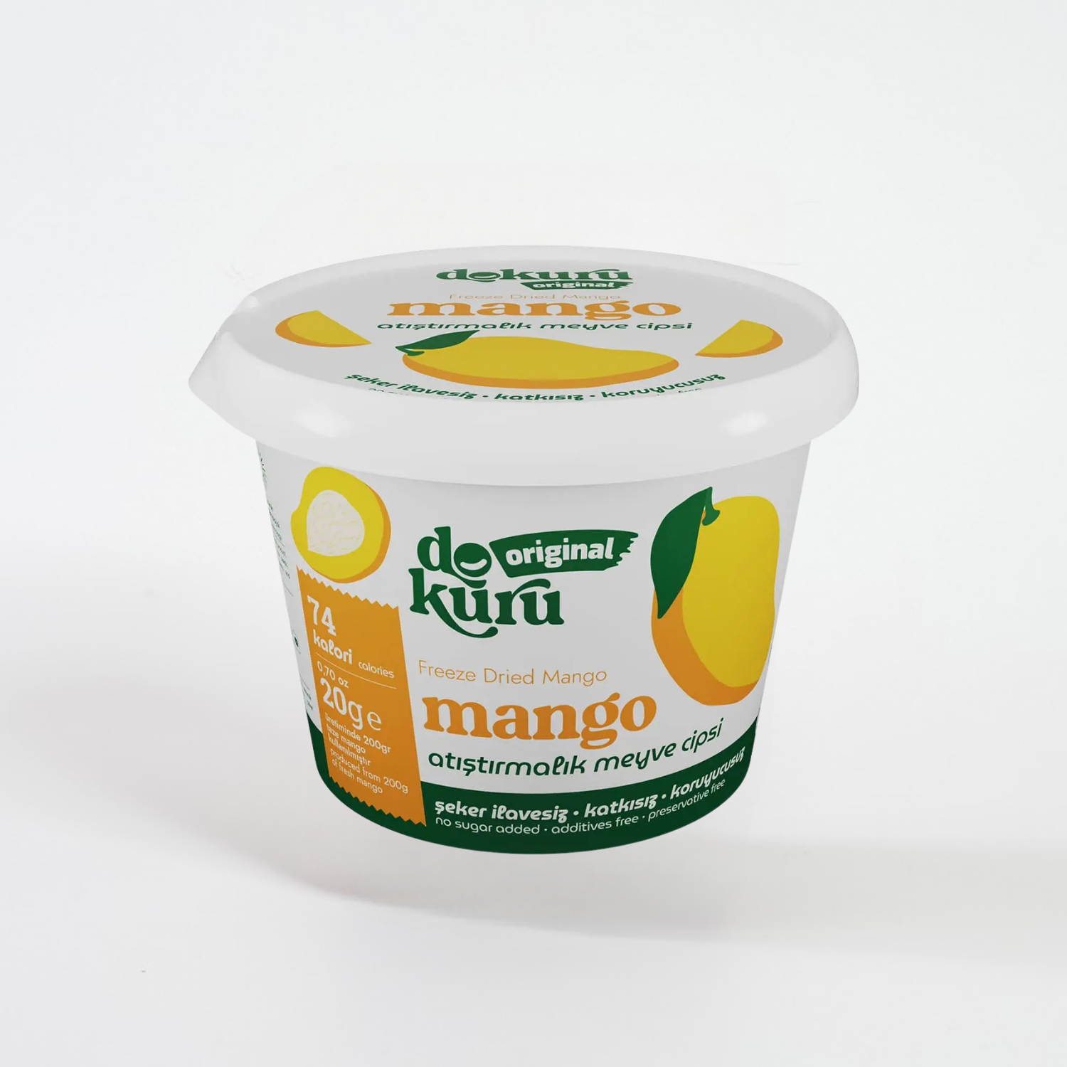 Dokuru Dondurularak Kurutulmuş Mango 20 grDokuru