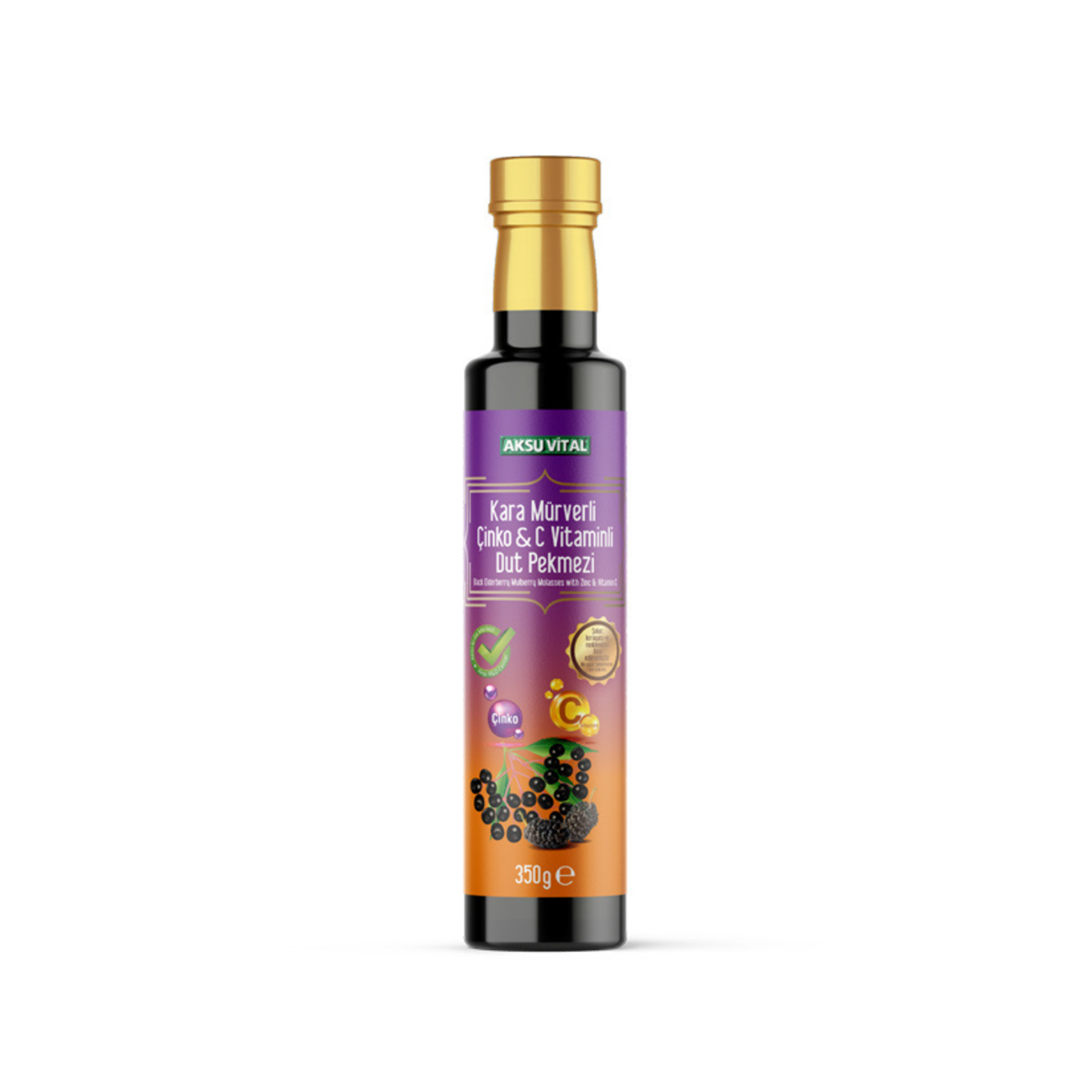 Aksu Vital Kara Mürverli Çinko&C Vitaminli Dut Pekmezi 350 gr
