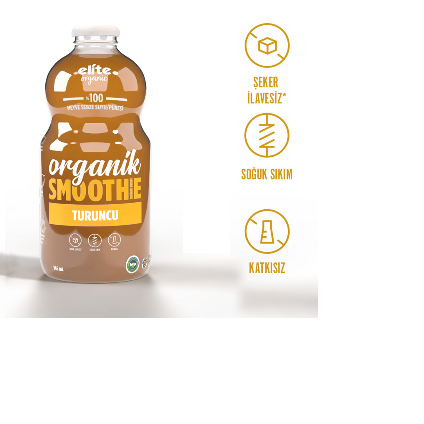 Elite Organik Smoothie Turuncu 946 mlElite Organik