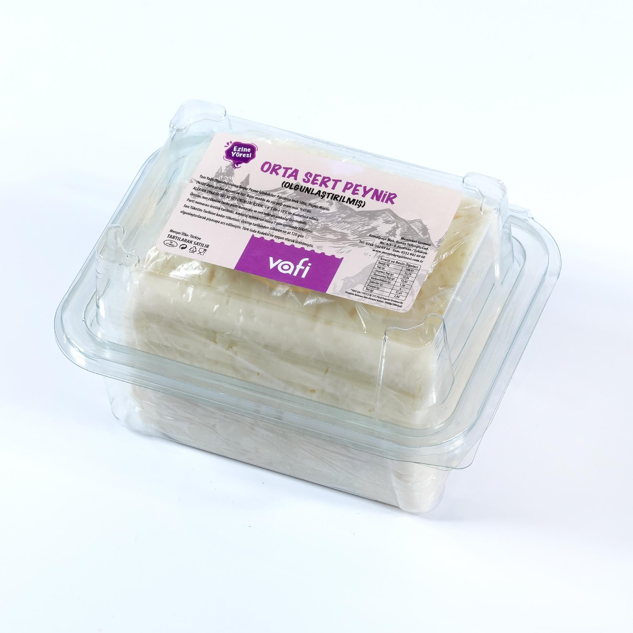 Ezine Orta Sert Tam Yağlı Beyaz Peynir 375 GramVafi
