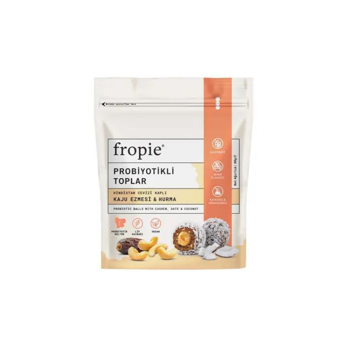 Fropie Kaju Ezmesi&Hurma Probiyotik Topları 80 gr