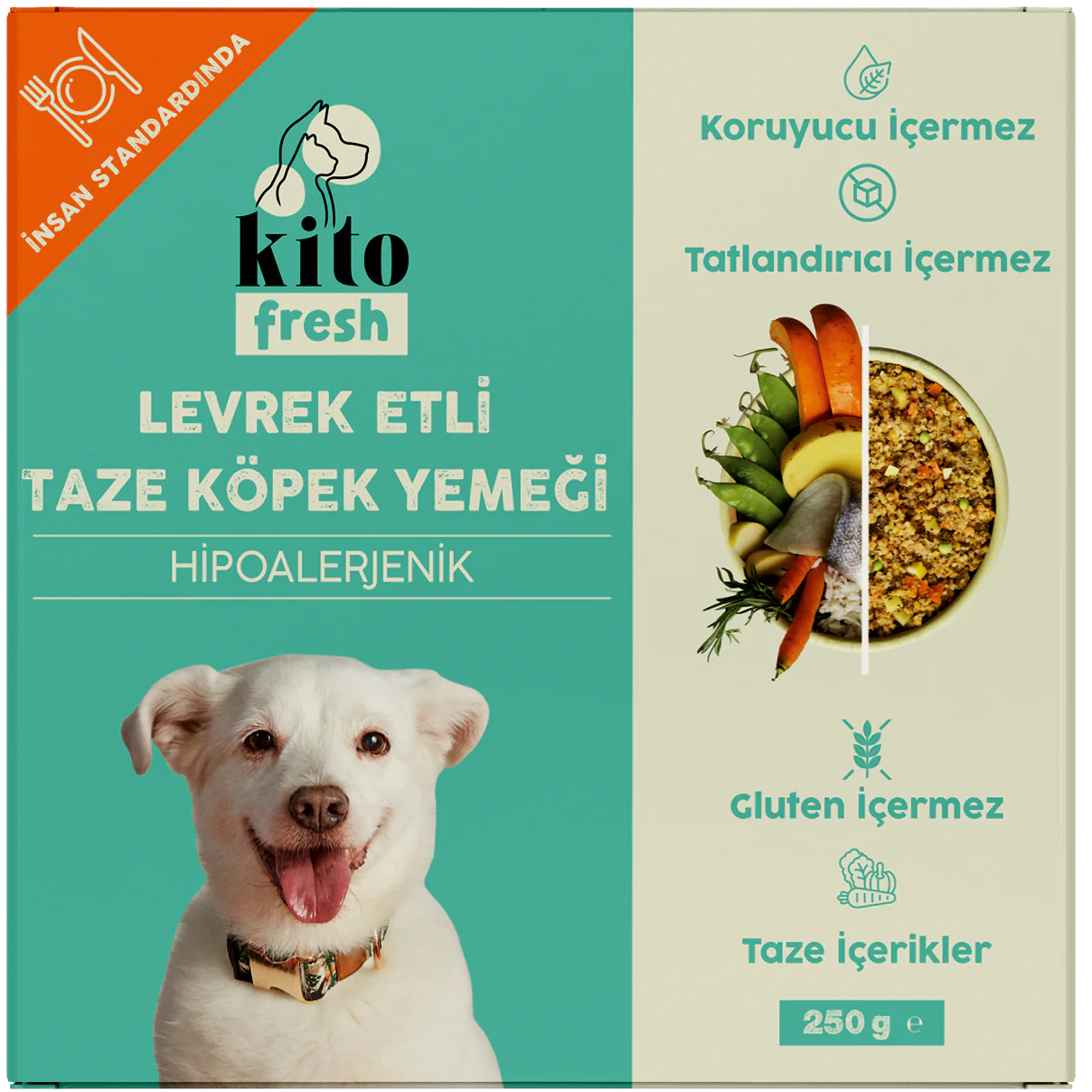 Kito Fresh Levrek Etli Taze Köpek Yemeği 250 grKito