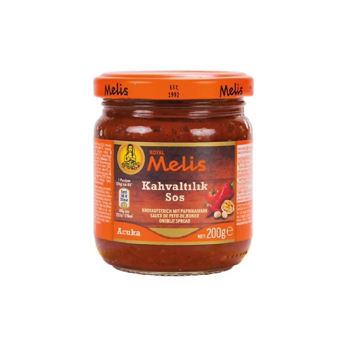 Melis Kahvaltılık Sos Acuka 210 ml 200 gr