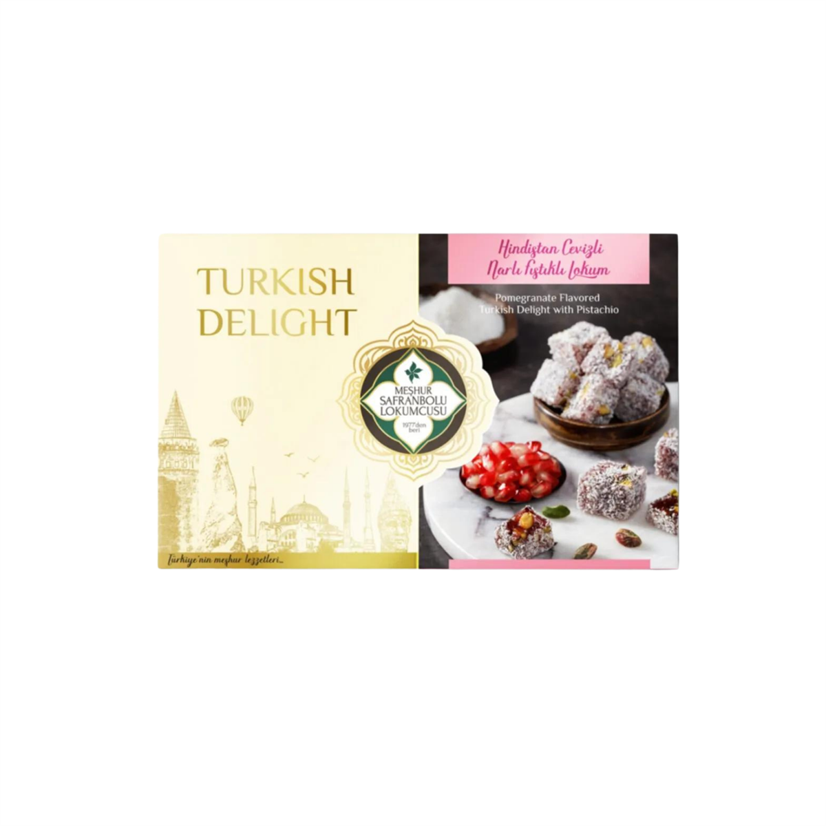 Nar Aromalı Fıstıklı Lokum 400 gr Meşhur Safranbolu Lokumcusu