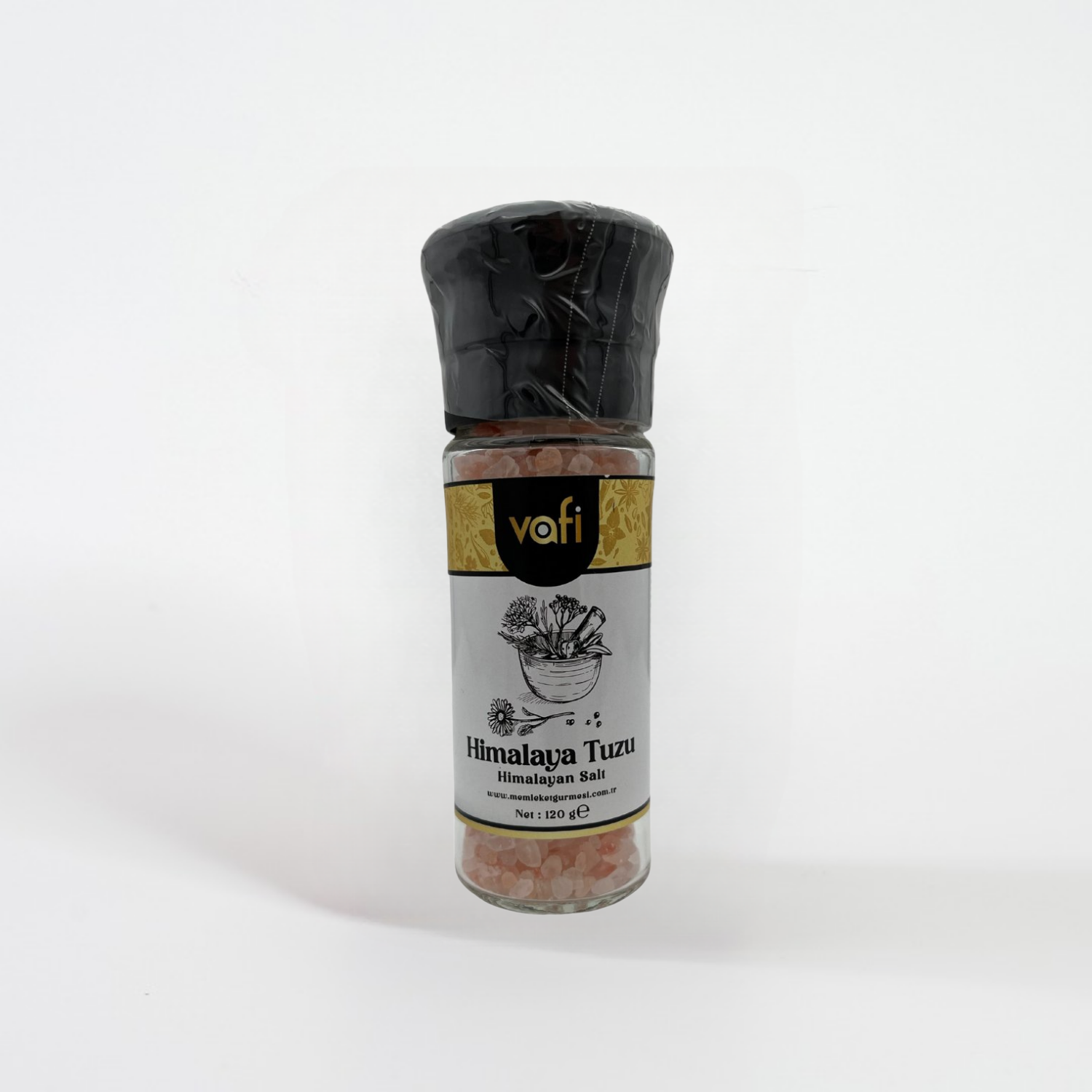 Vafi Cam Değirmen Kapak Serisi Himalaya Tuzu 120 grVafi