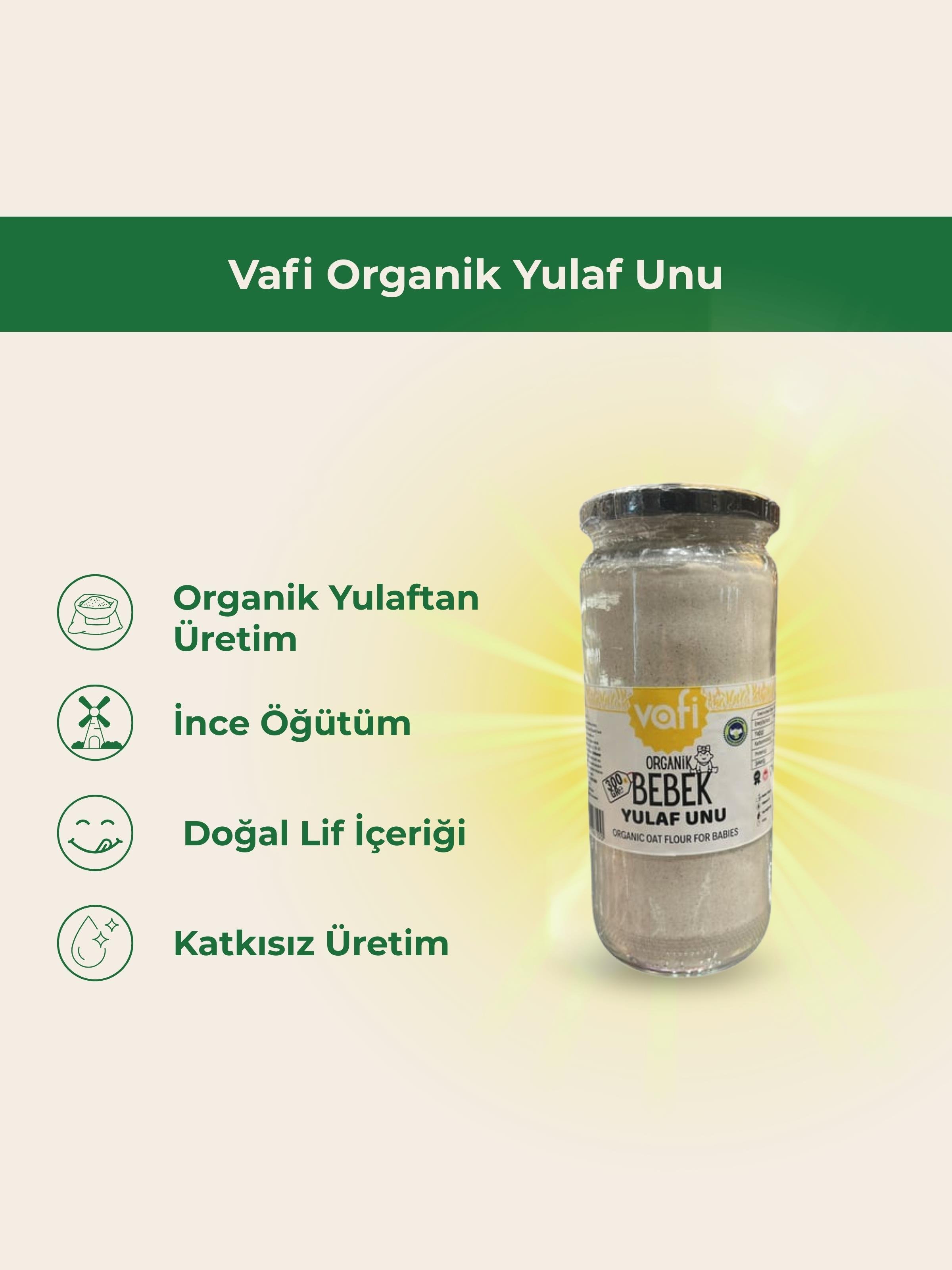 Vafi Organik Yulaf Unu 300 gr MGMemleket Gurmesi
