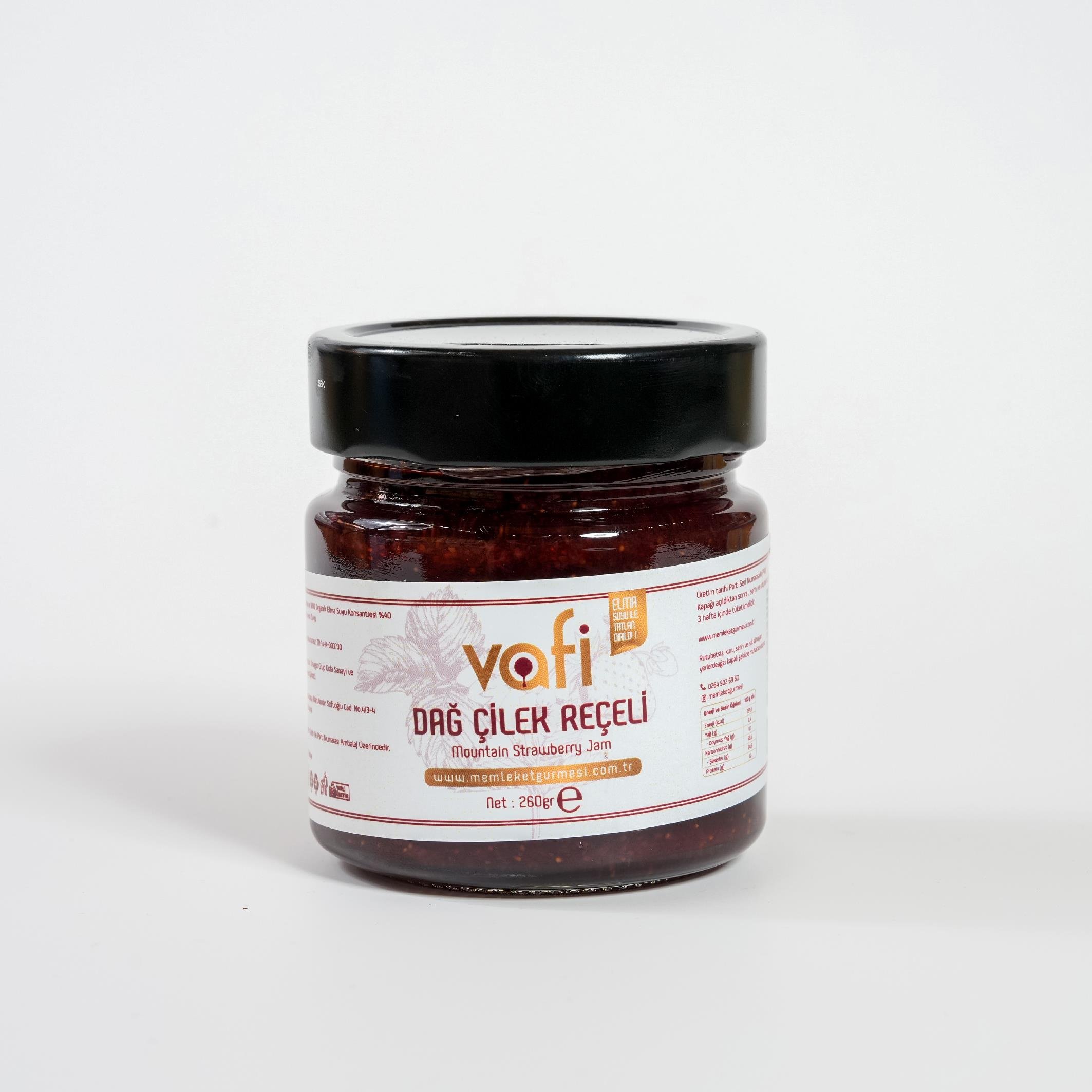 Vafi Şekersiz Dağ Çileği Reçeli 260 grVafi