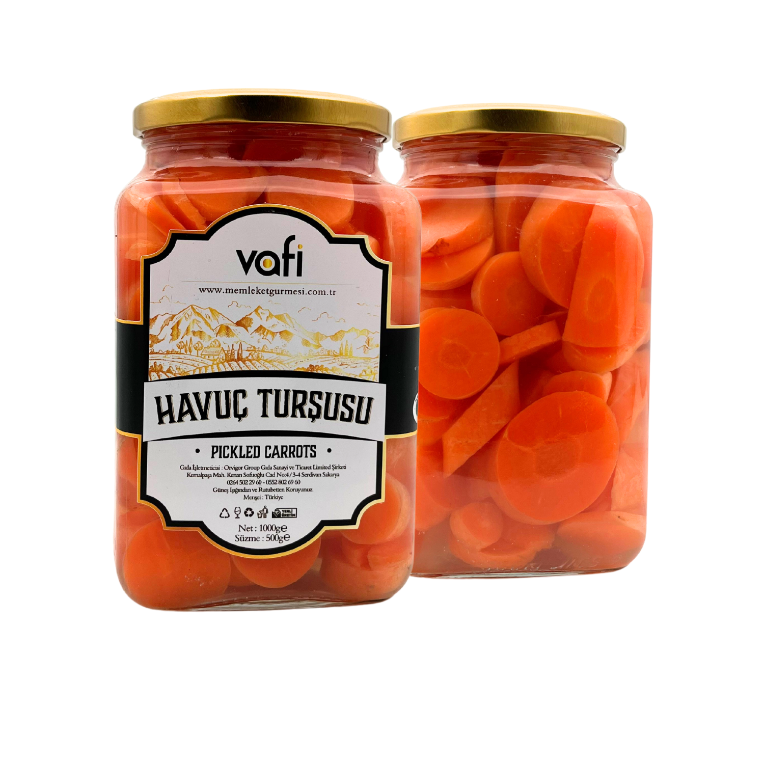 Vafi Turşu Serisi Havuç Turşusu 1000cc-500grVafi