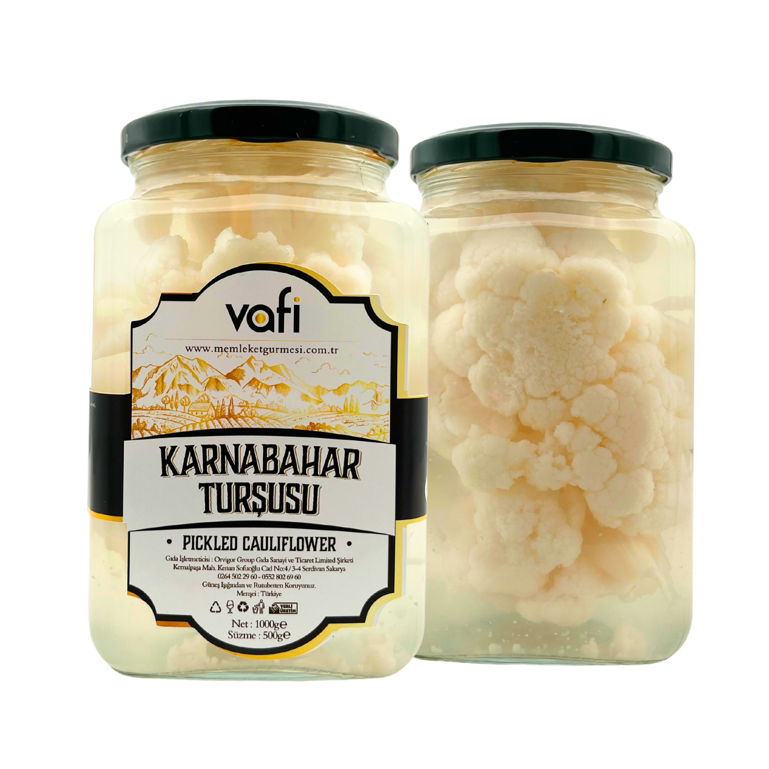 Vafi Turşu Serisi Karnabahar Turşusu 1000cc-500grVafi