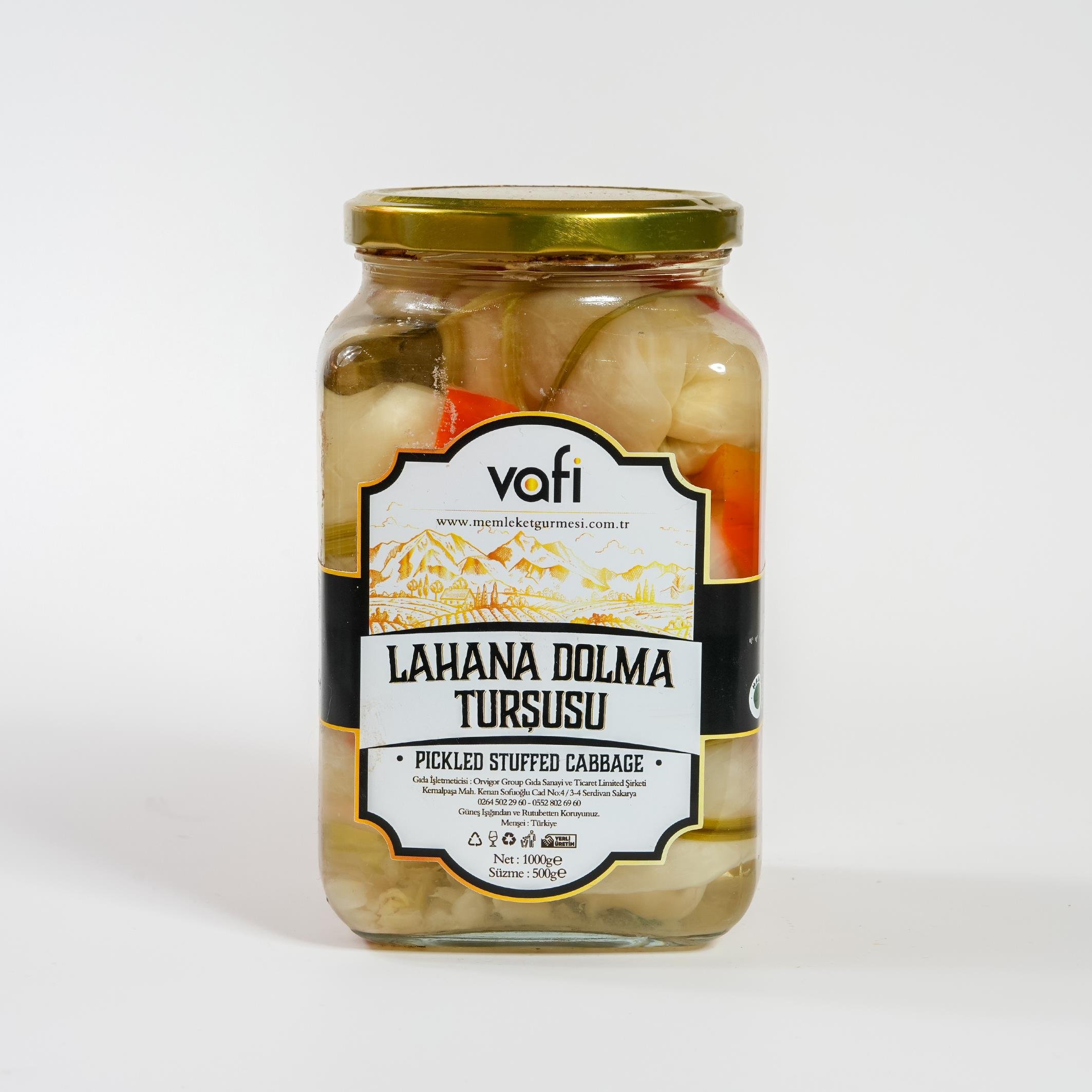 Vafi Turşu Serisi Lahana Dolma Turşusu 1000cc-500grVafi