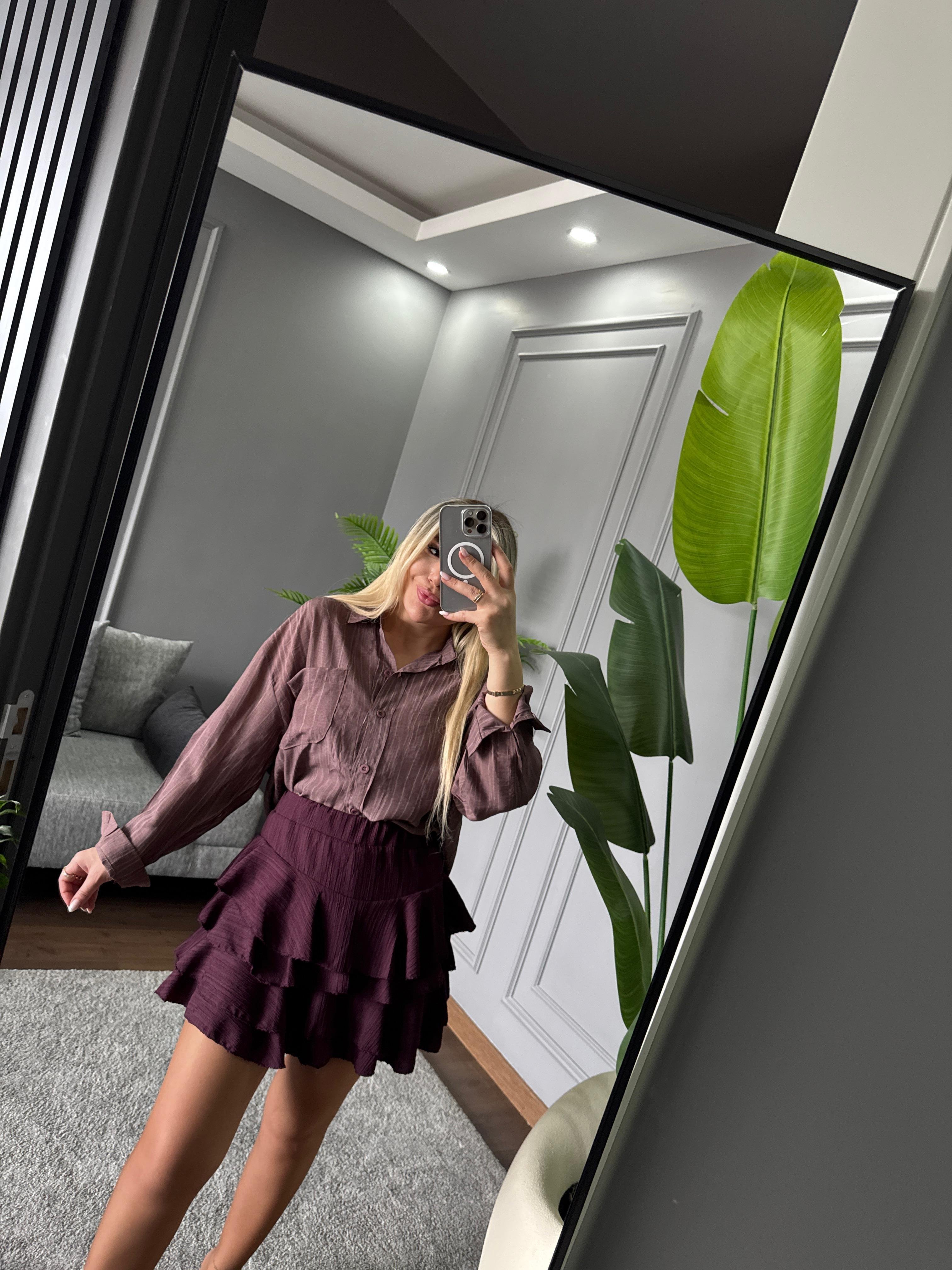 BELDEN LASTİKLİ ŞORT ETEK