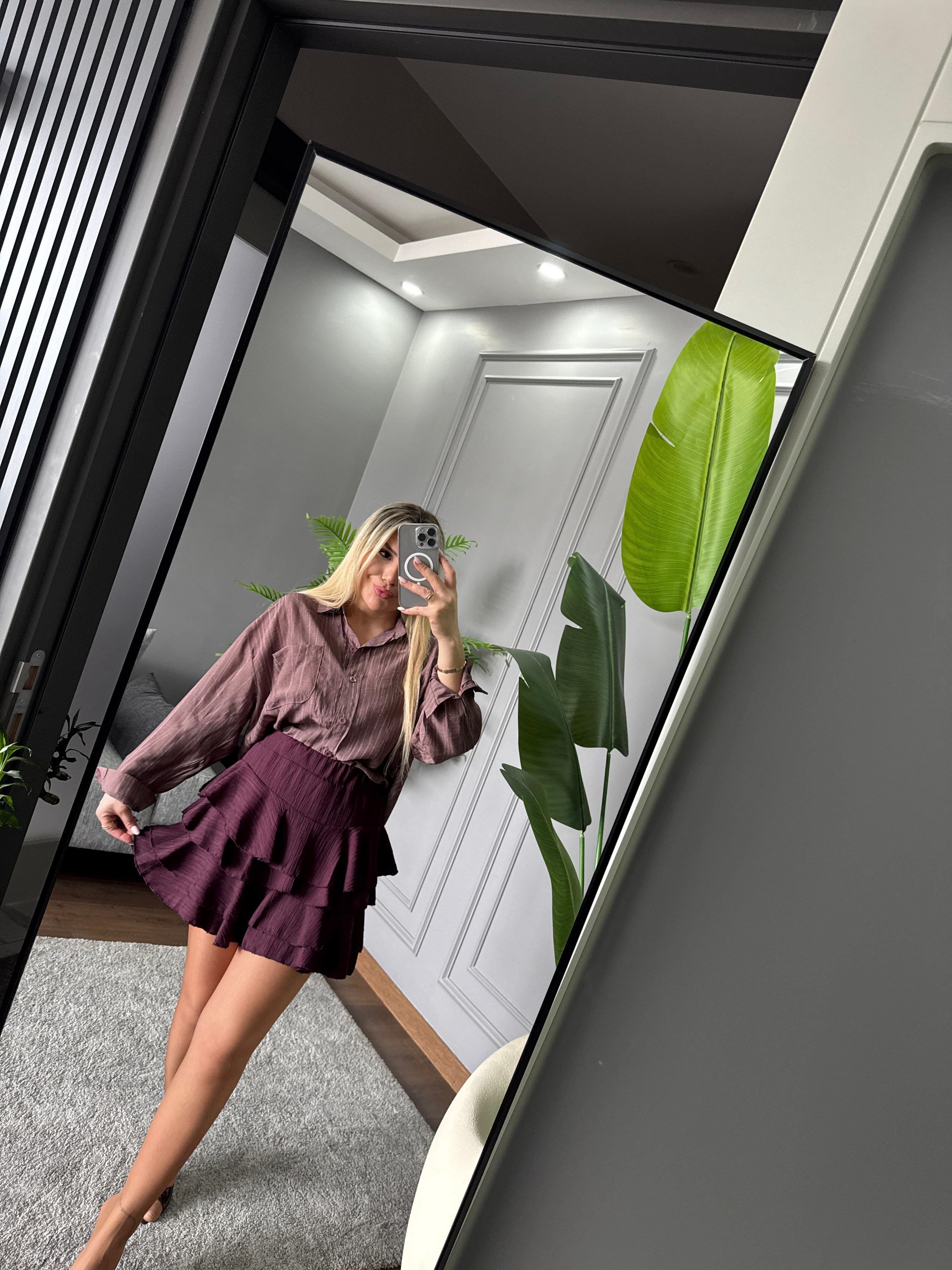 BELDEN LASTİKLİ ŞORT ETEK