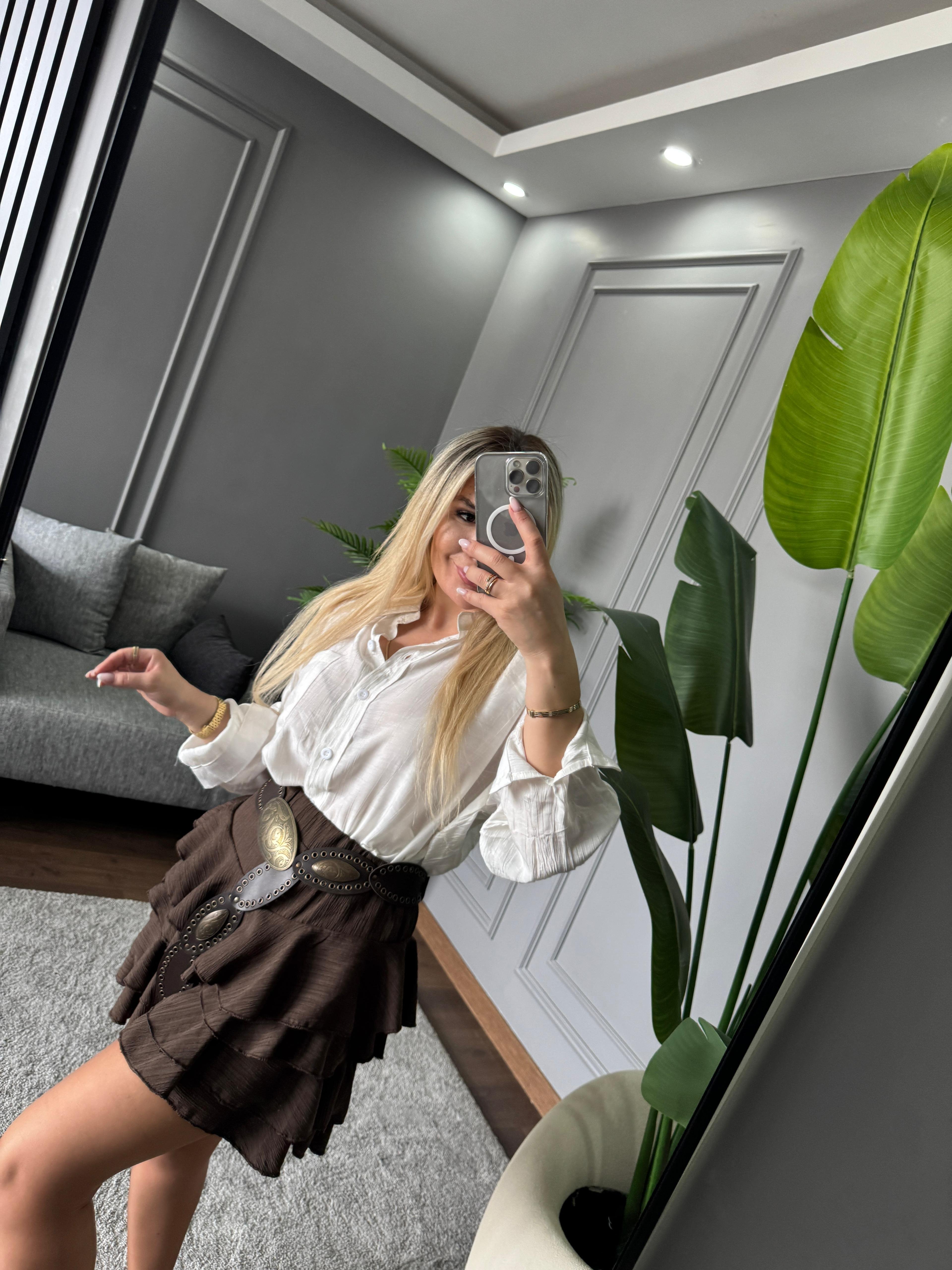 BELDEN LASTİKLİ ŞORT ETEK
