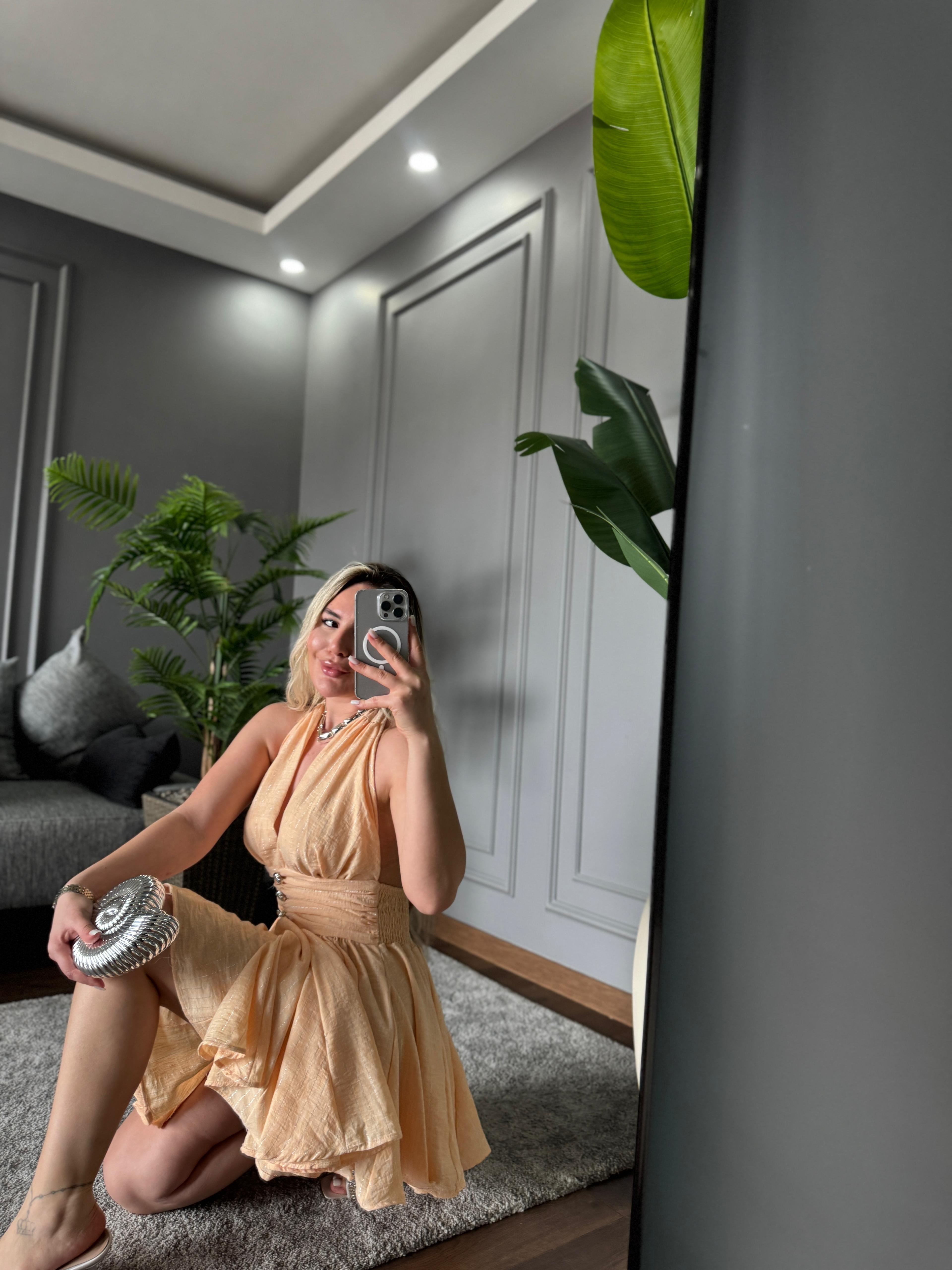 ÇAN KESİM MİNİ ELBİSE 