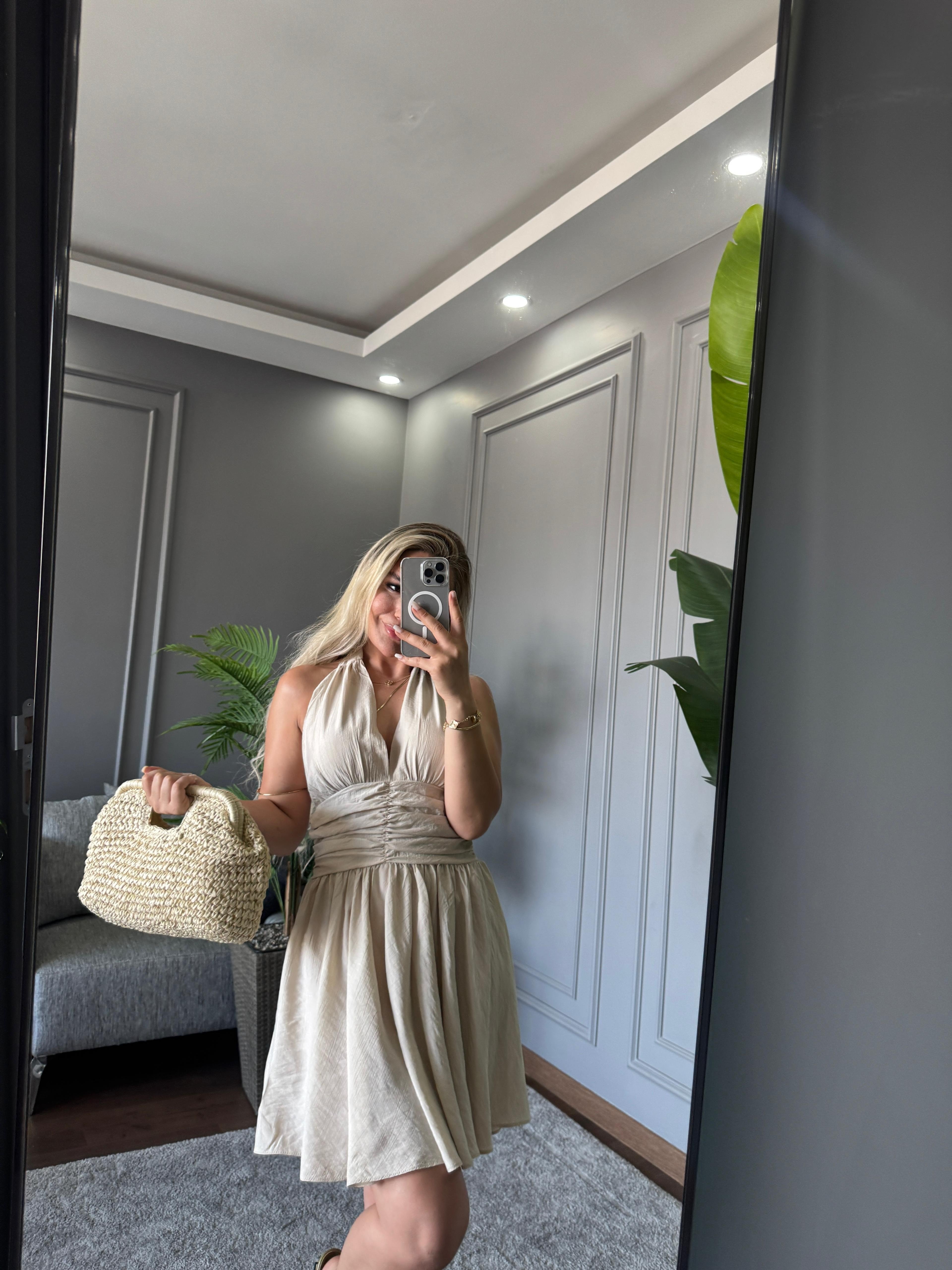 ÇAN KESİM MİNİ ELBİSE 
