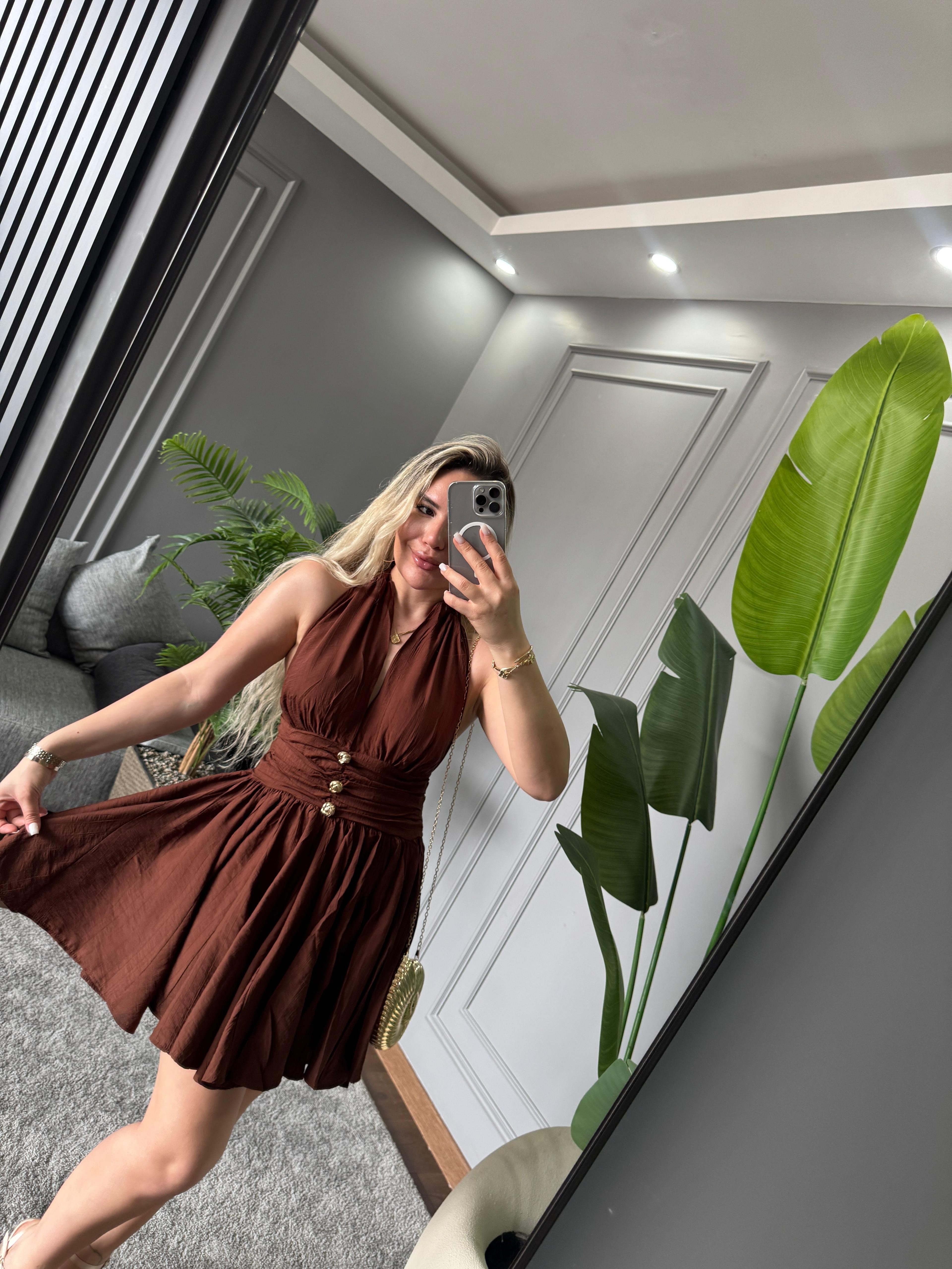 ÇAN KESİM MİNİ ELBİSE 
