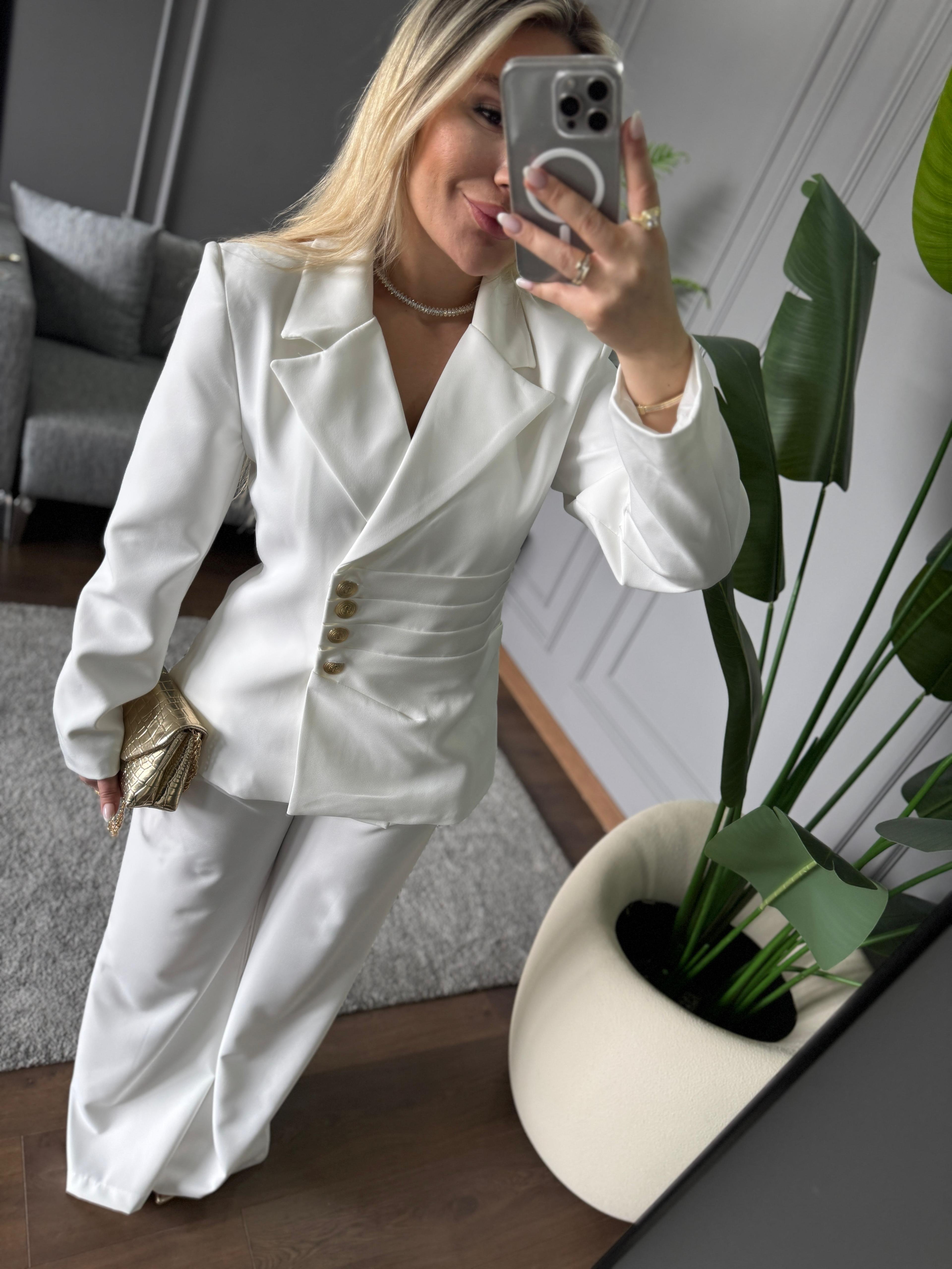 DÜĞME DETAY BLAZER TAKIM 