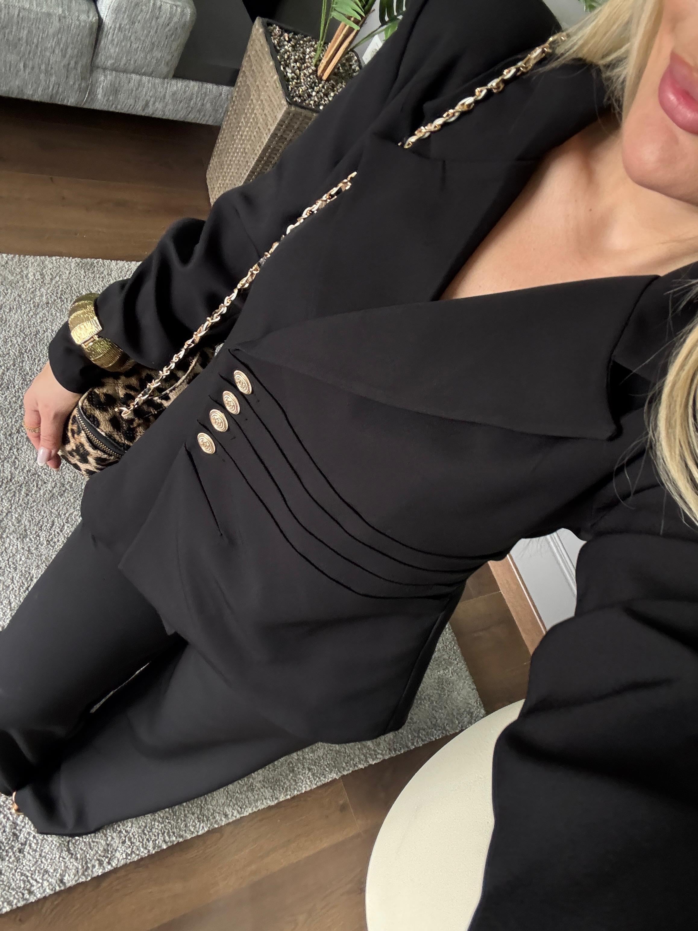DÜĞME DETAY BLAZER TAKIM 