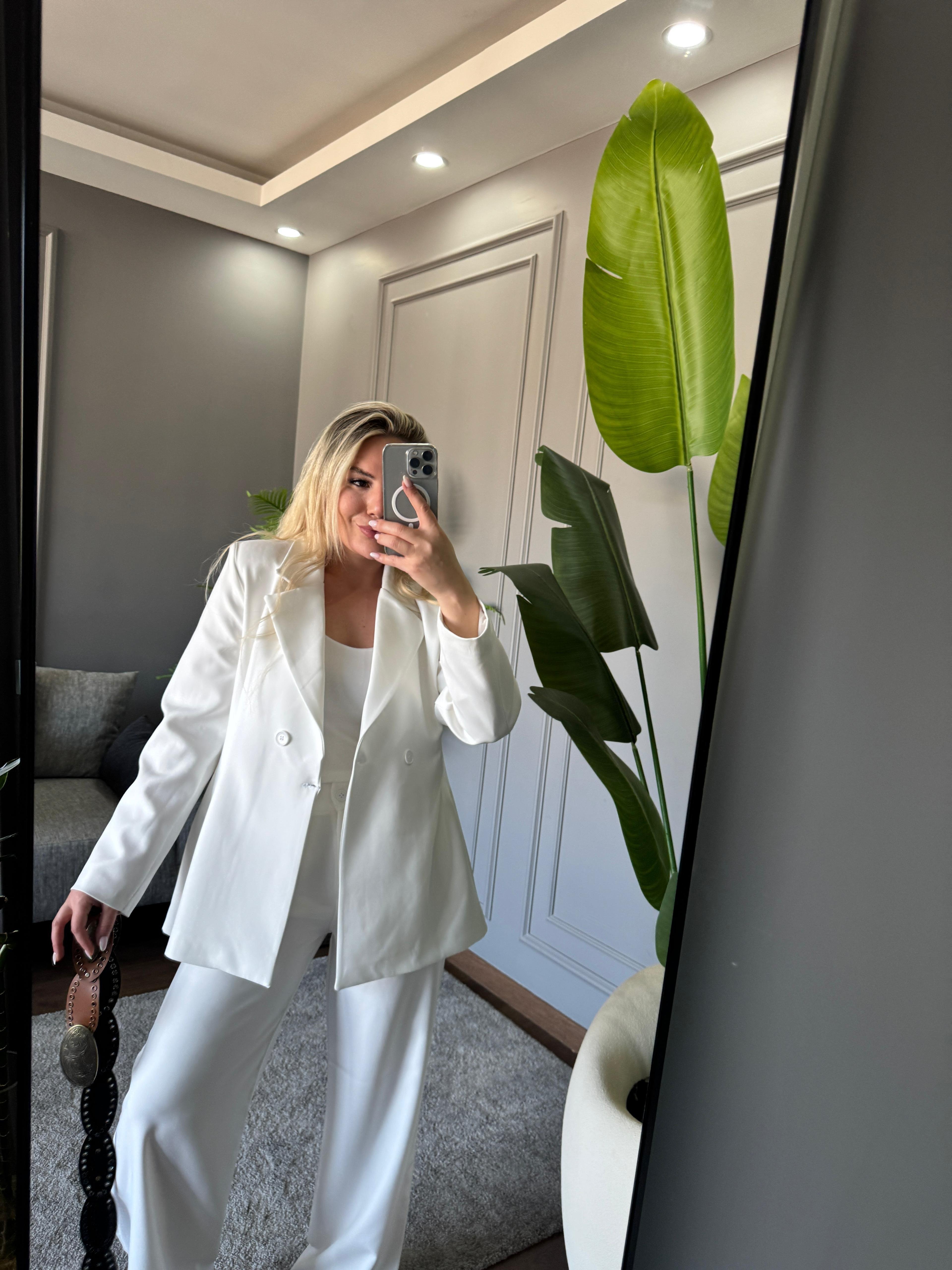 DÜĞME DETAY BLAZER TAKIM 