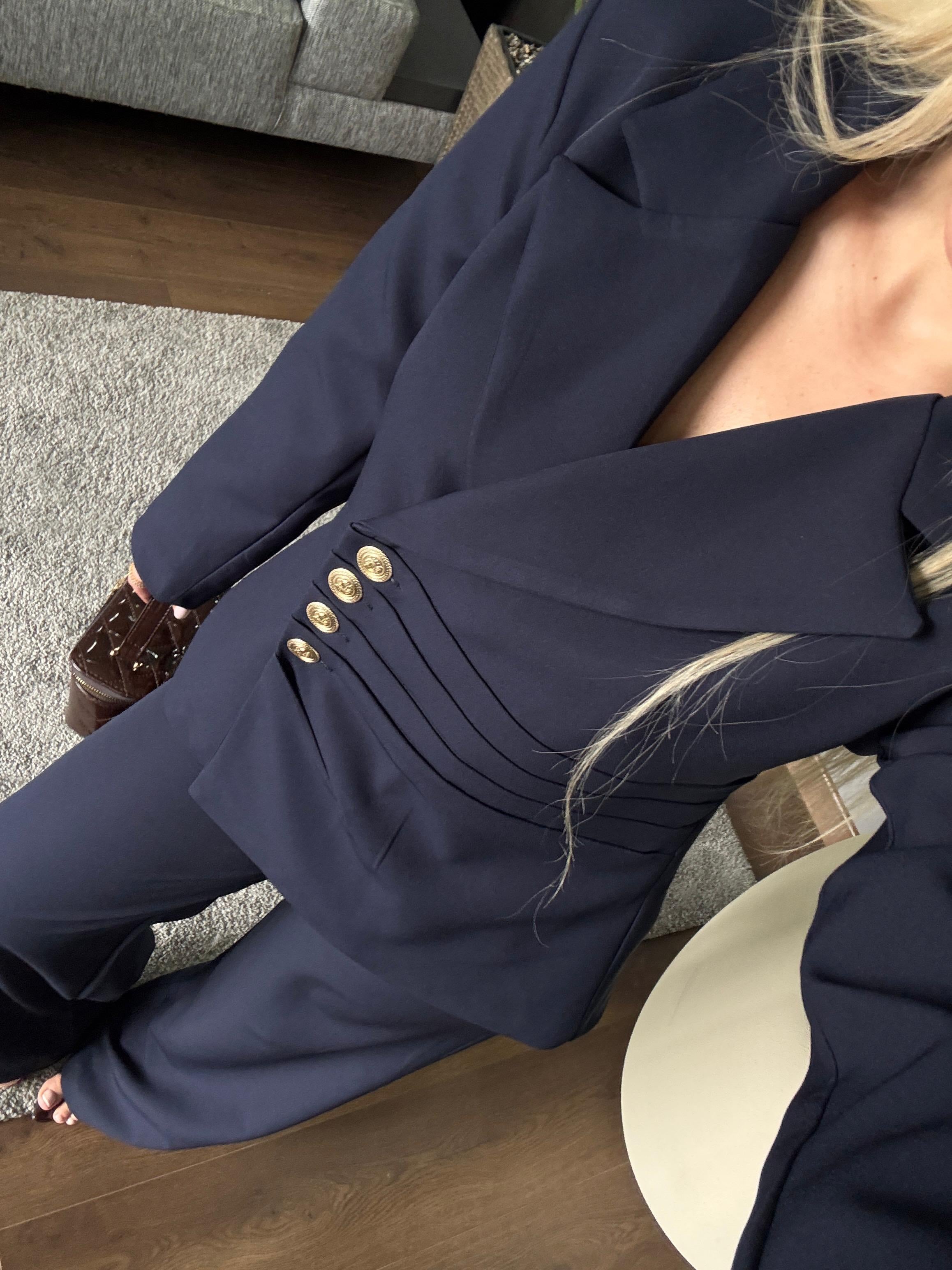 DÜĞME DETAY BLAZER TAKIM 
