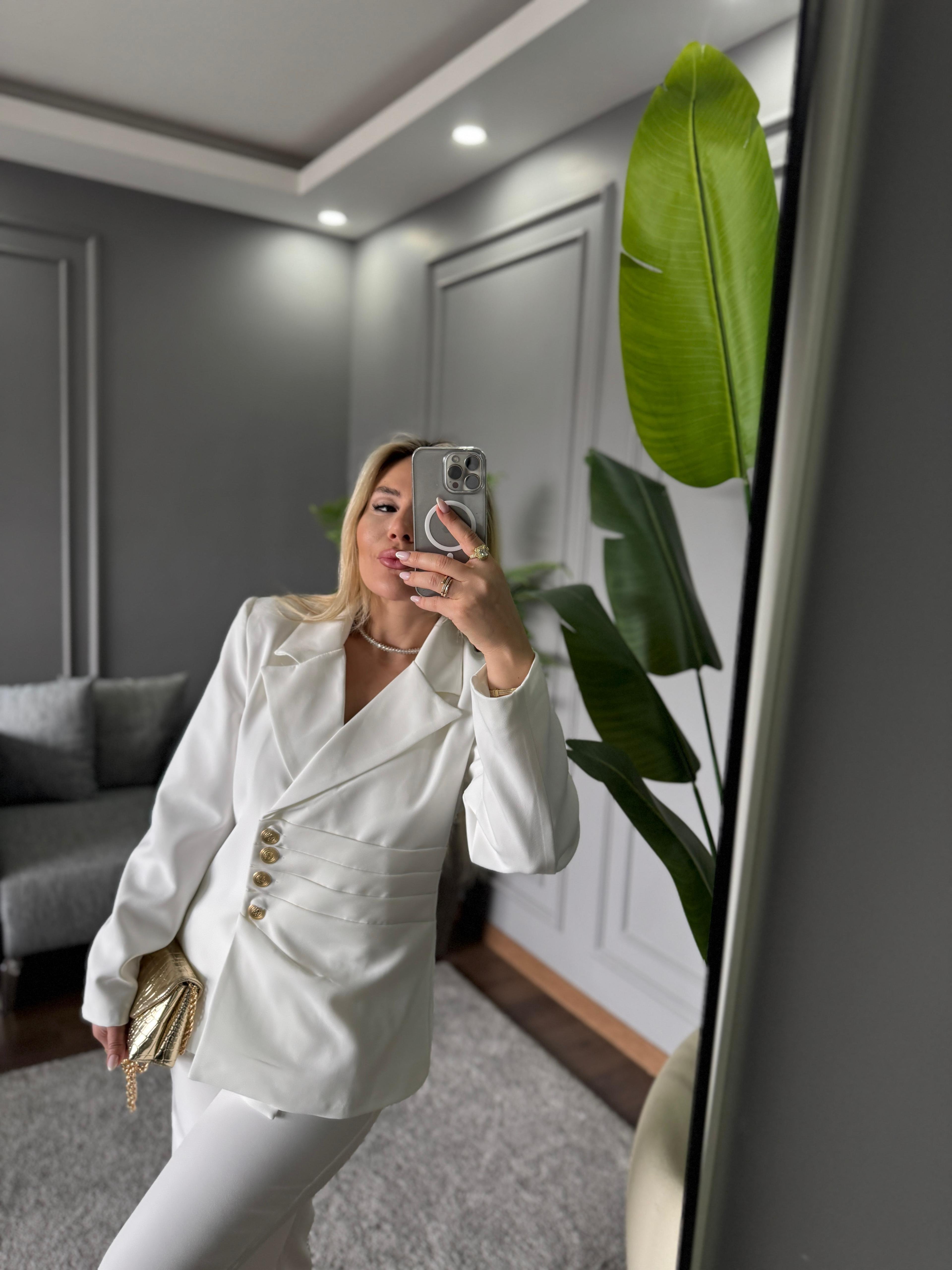 DÜĞME DETAY BLAZER TAKIM 
