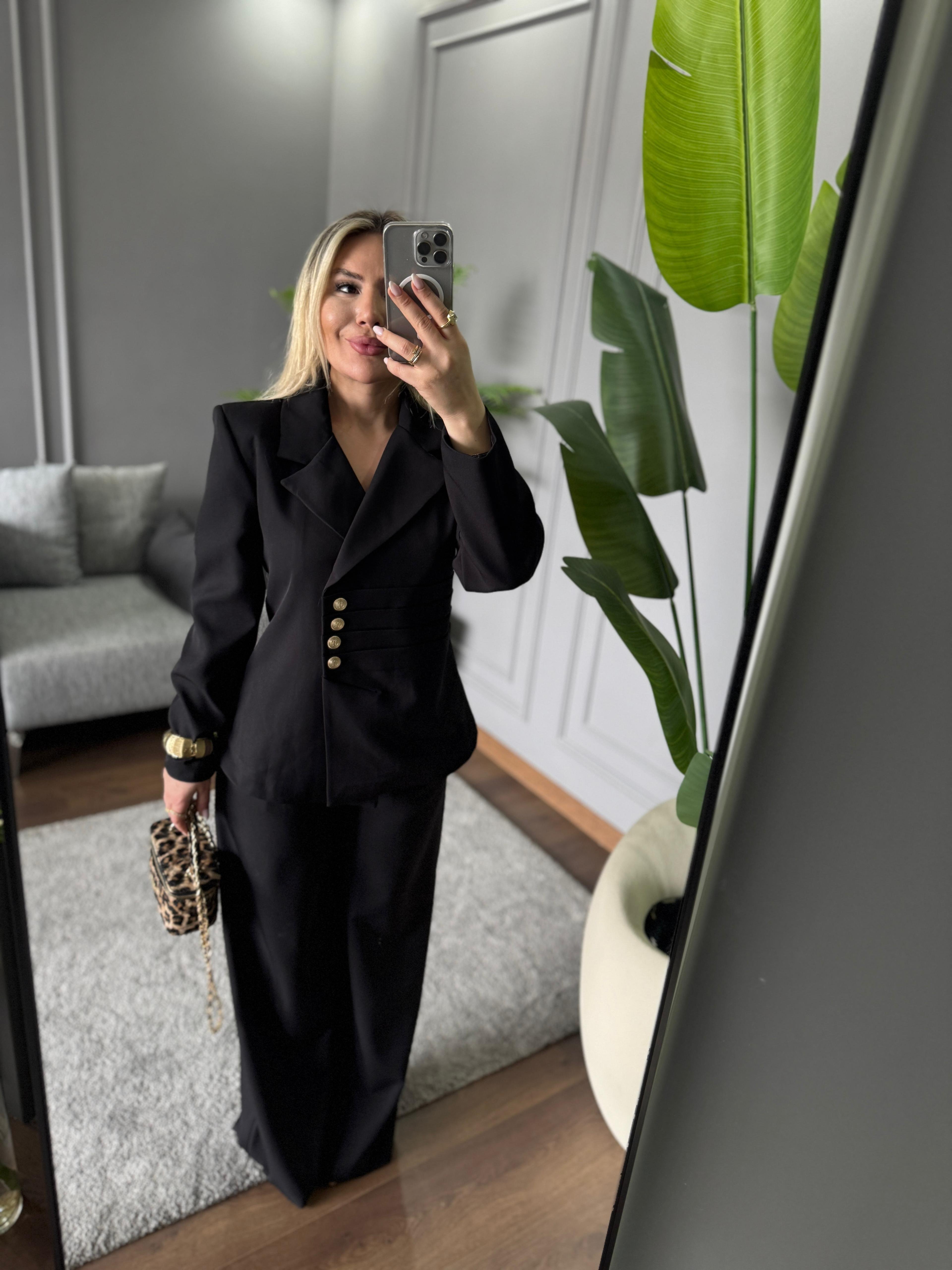 DÜĞME DETAY BLAZER TAKIM 