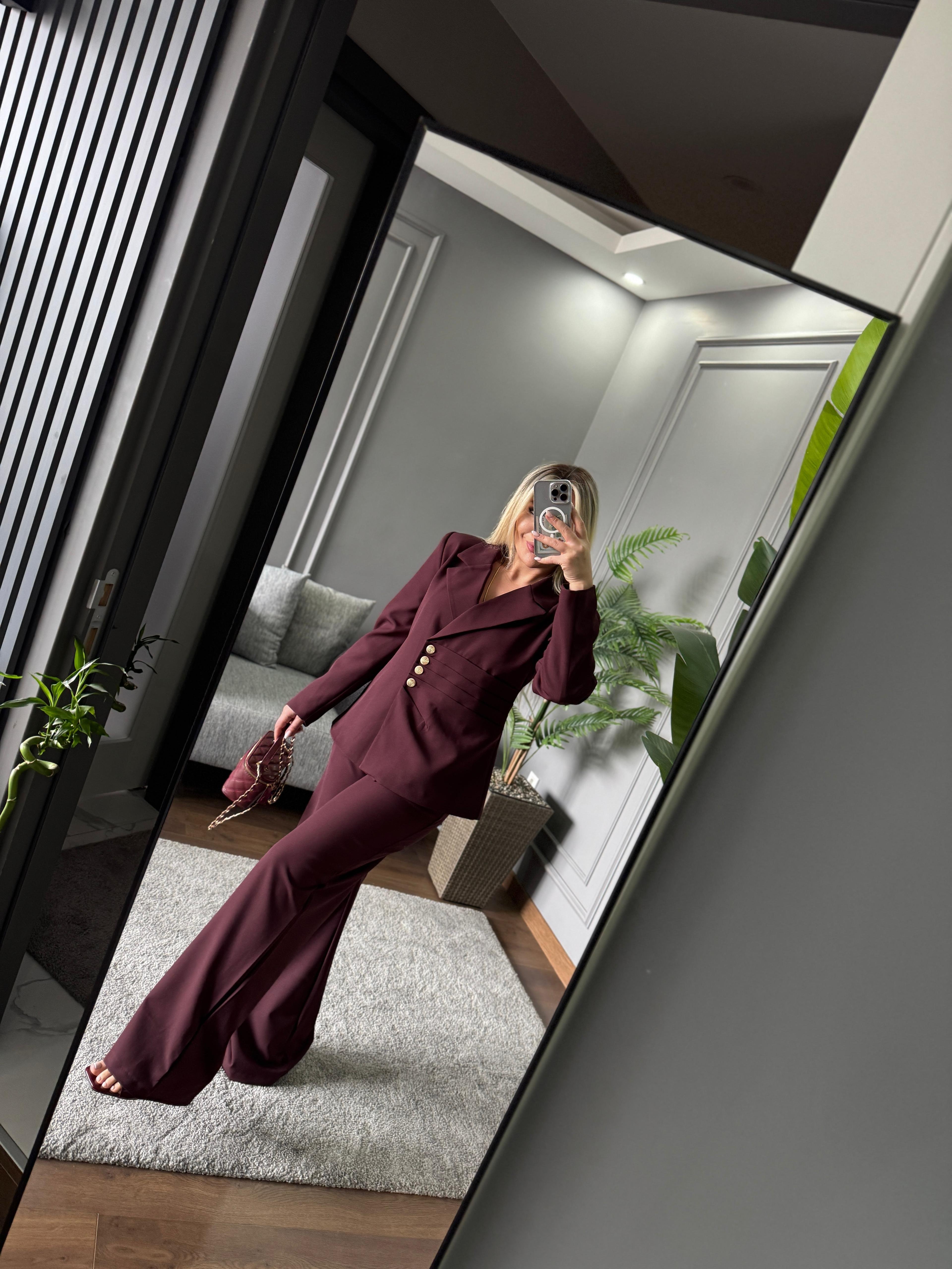 DÜĞME DETAY BLAZER TAKIM