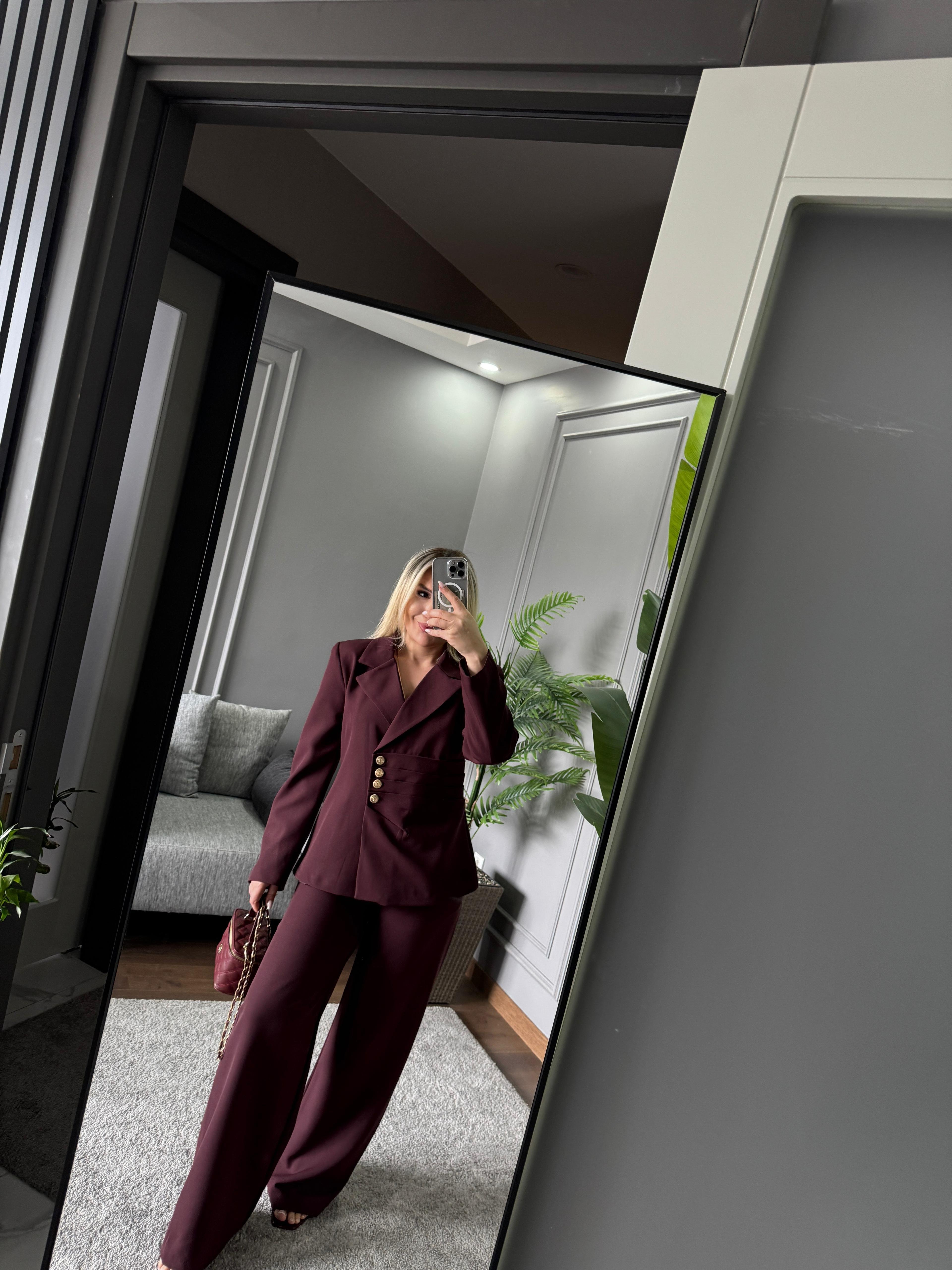 DÜĞME DETAY BLAZER TAKIM