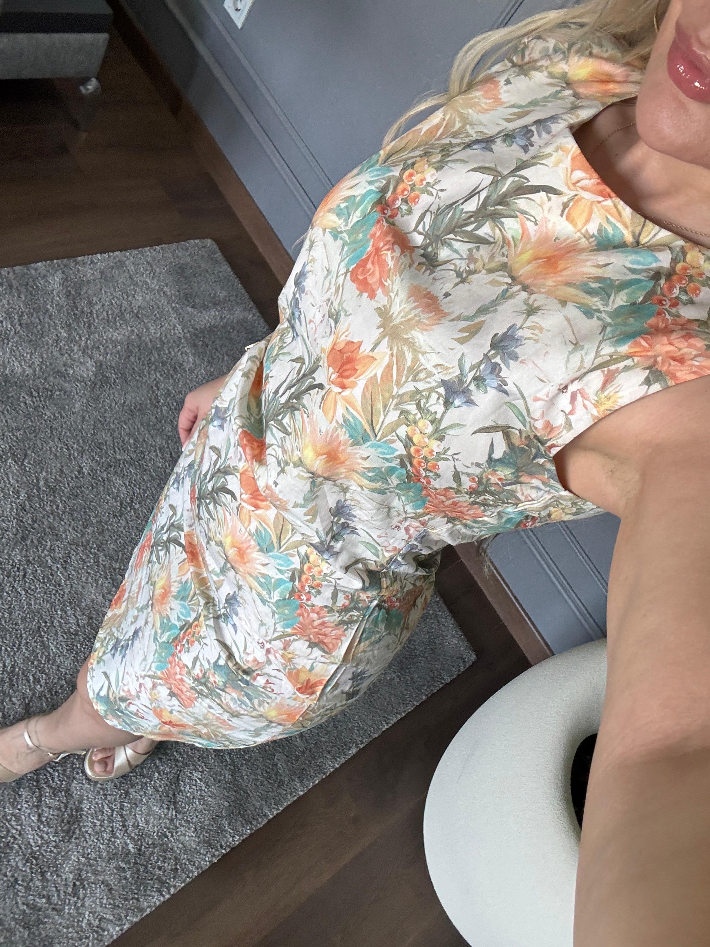 FERMUARLI DRAPELİ ELBİSE 