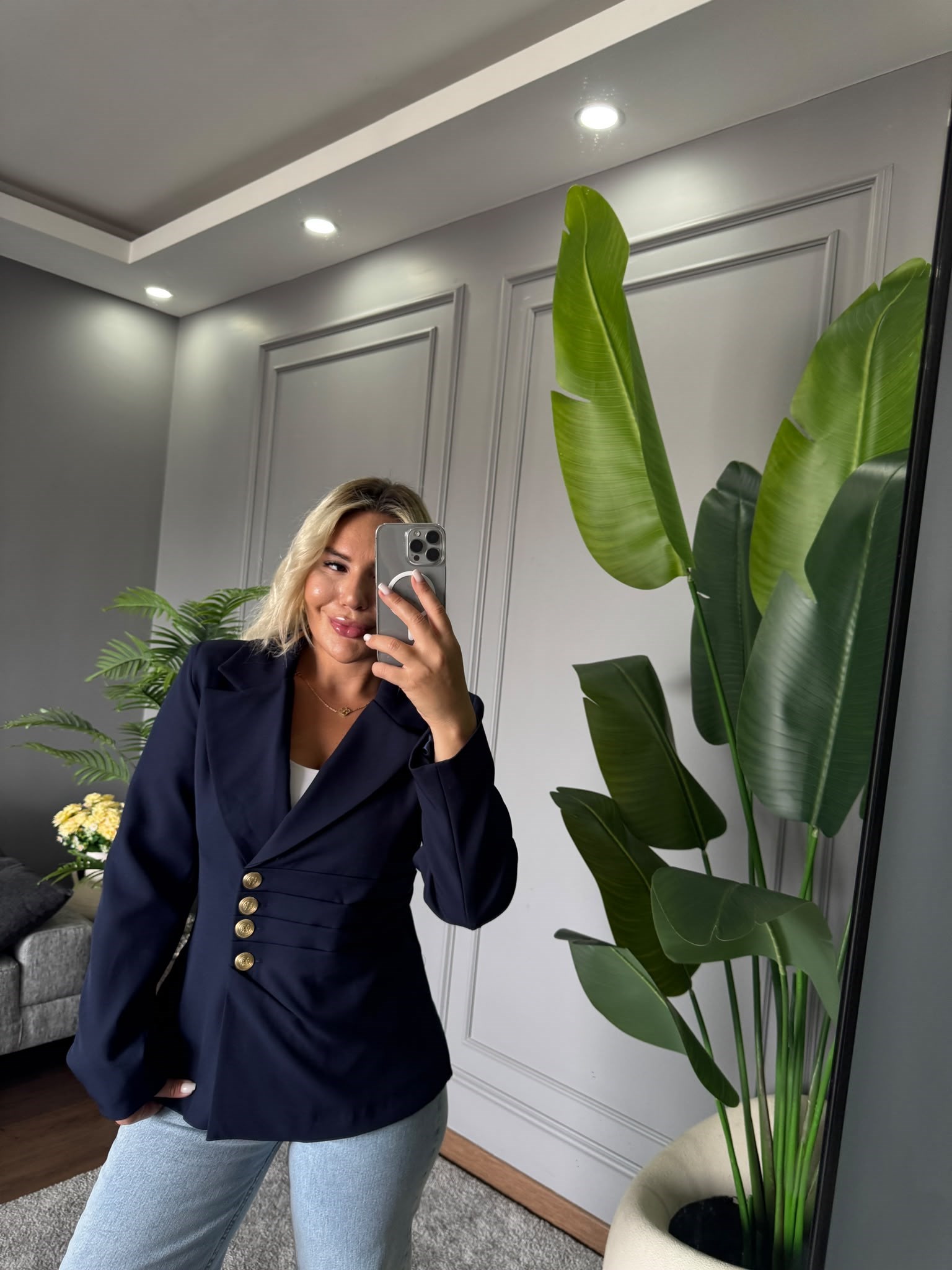 GOLD DÜĞME DETAY BLAZER