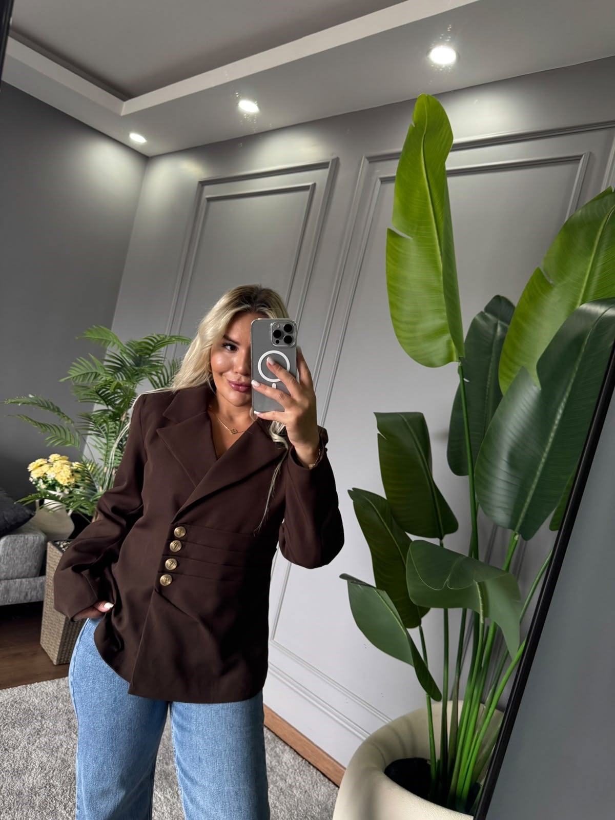 GOLD DÜĞME DETAY BLAZER