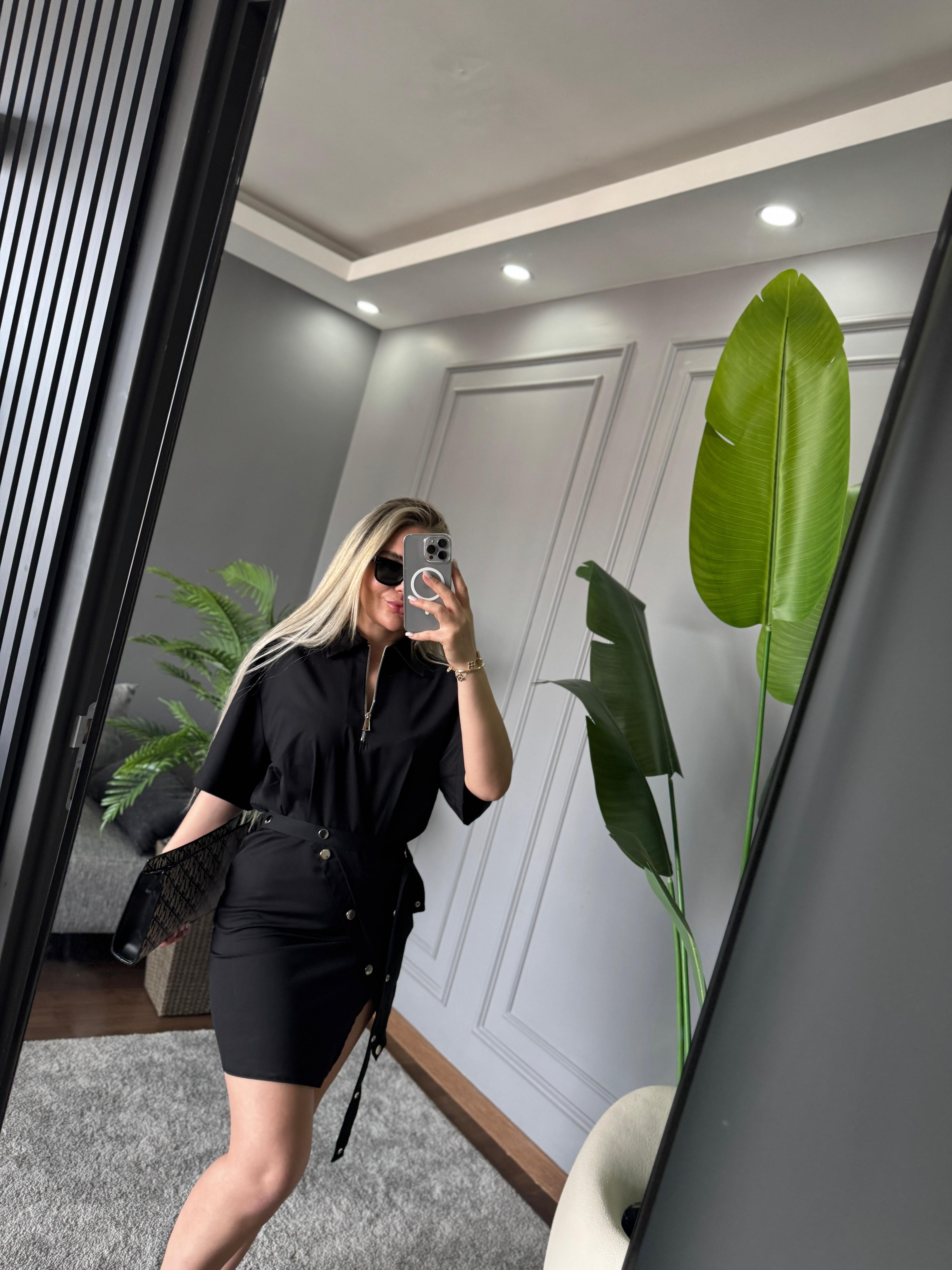 MİNİ YIRTMAÇ DETAY ELBİSE