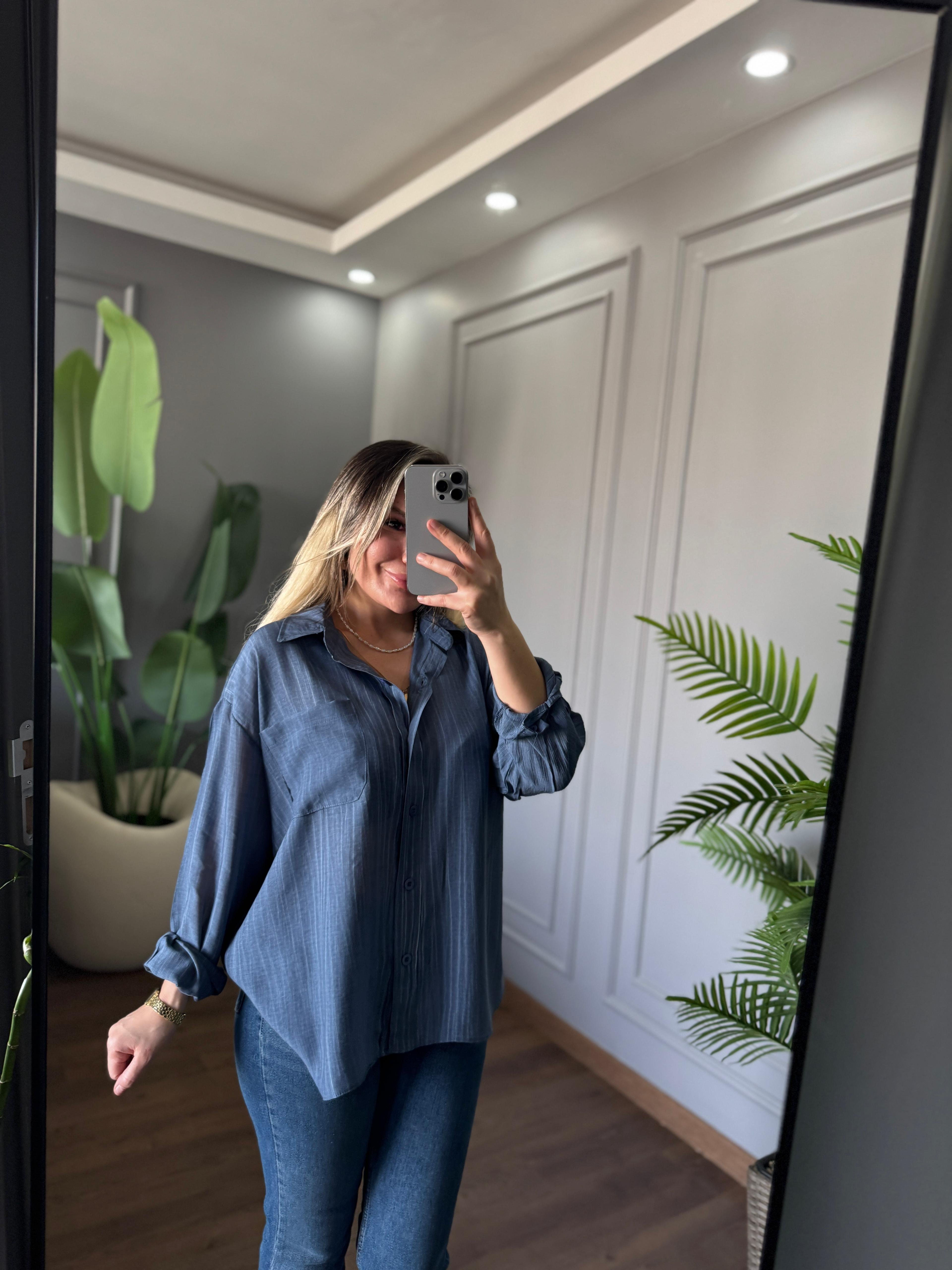 OVERSİZE ŞIK GÖMLEK 