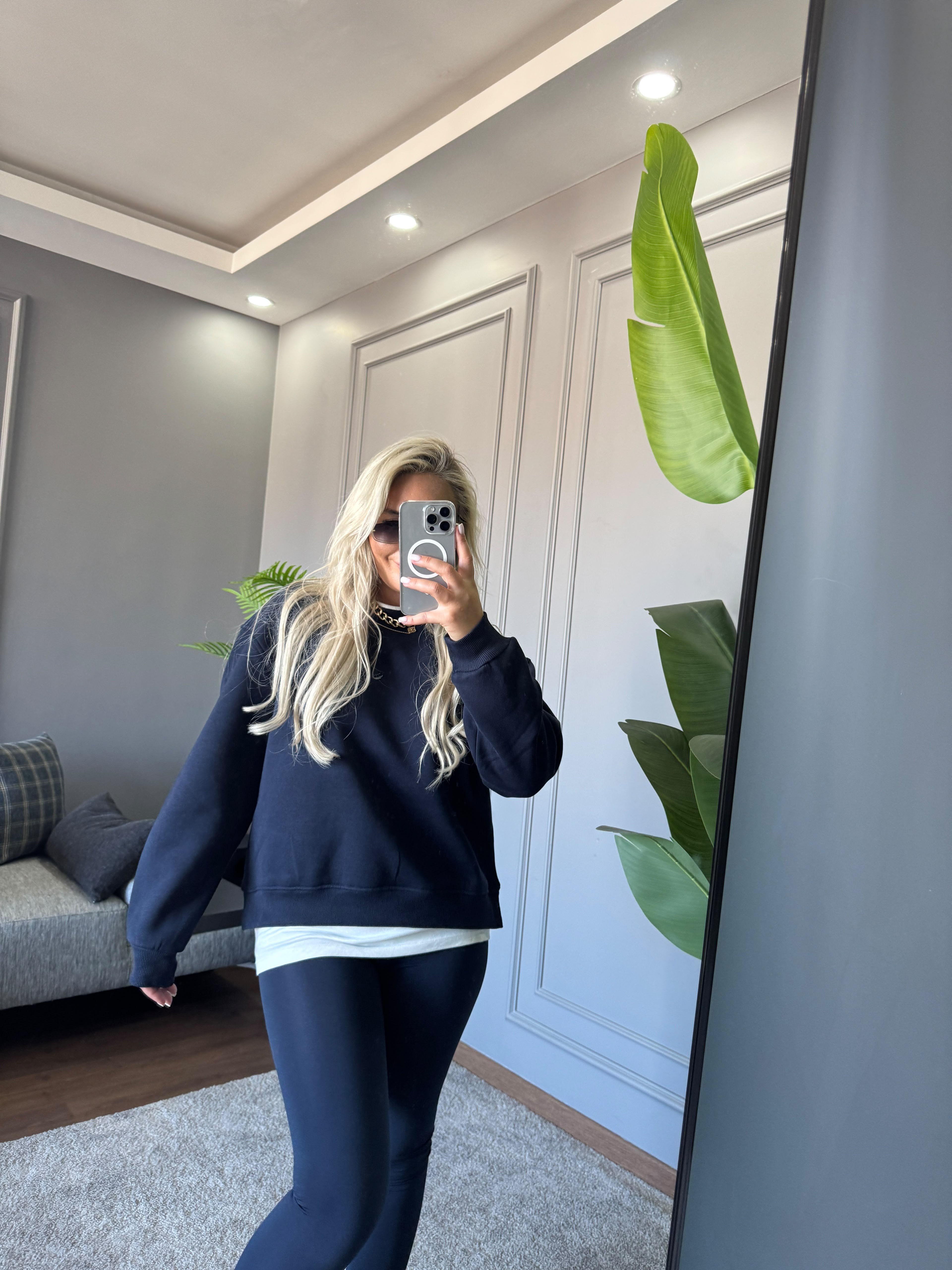 PENYE DETAY ŞARDONLU SWEAT 