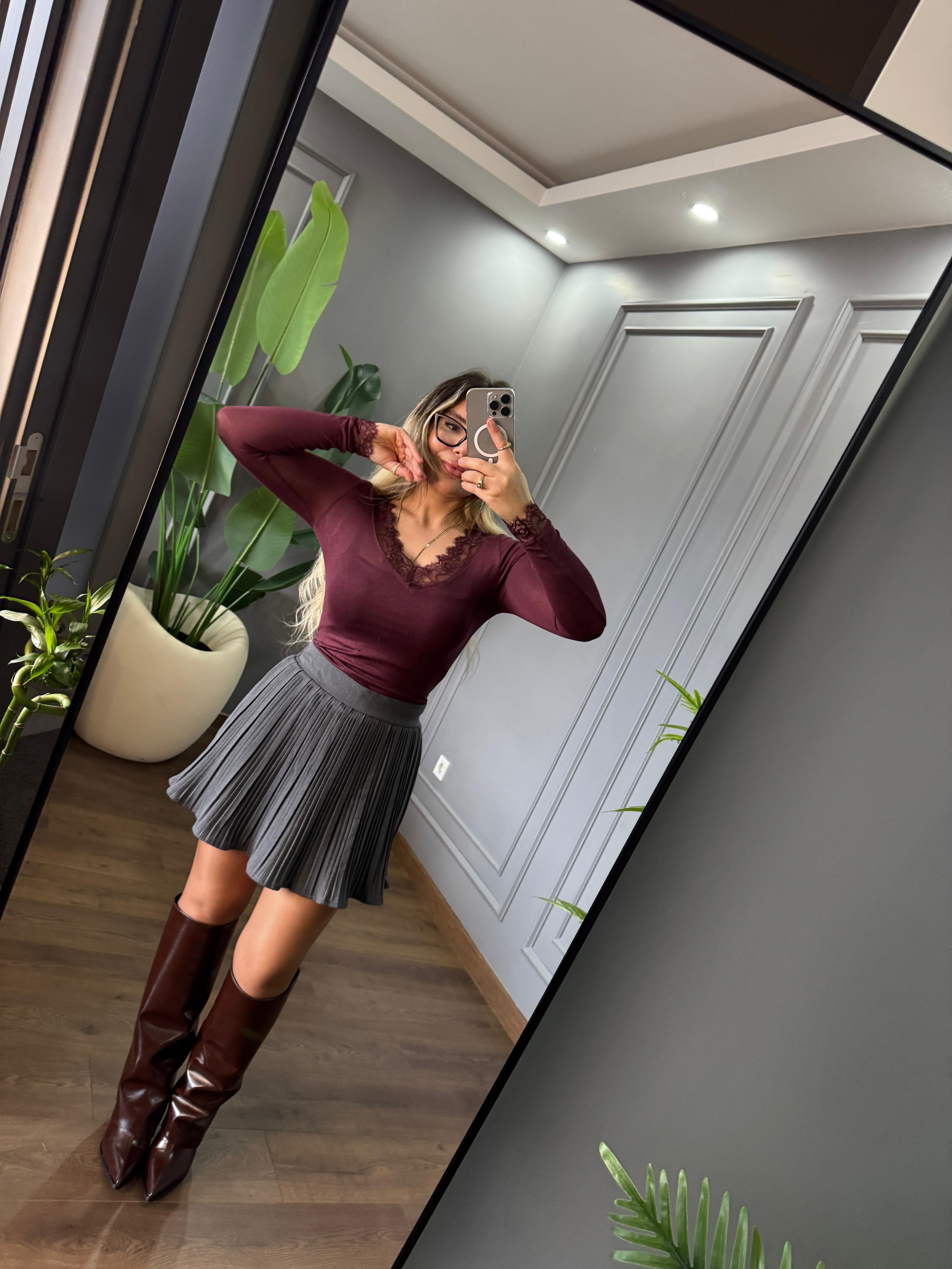 PİLELİ ŞORT ETEK