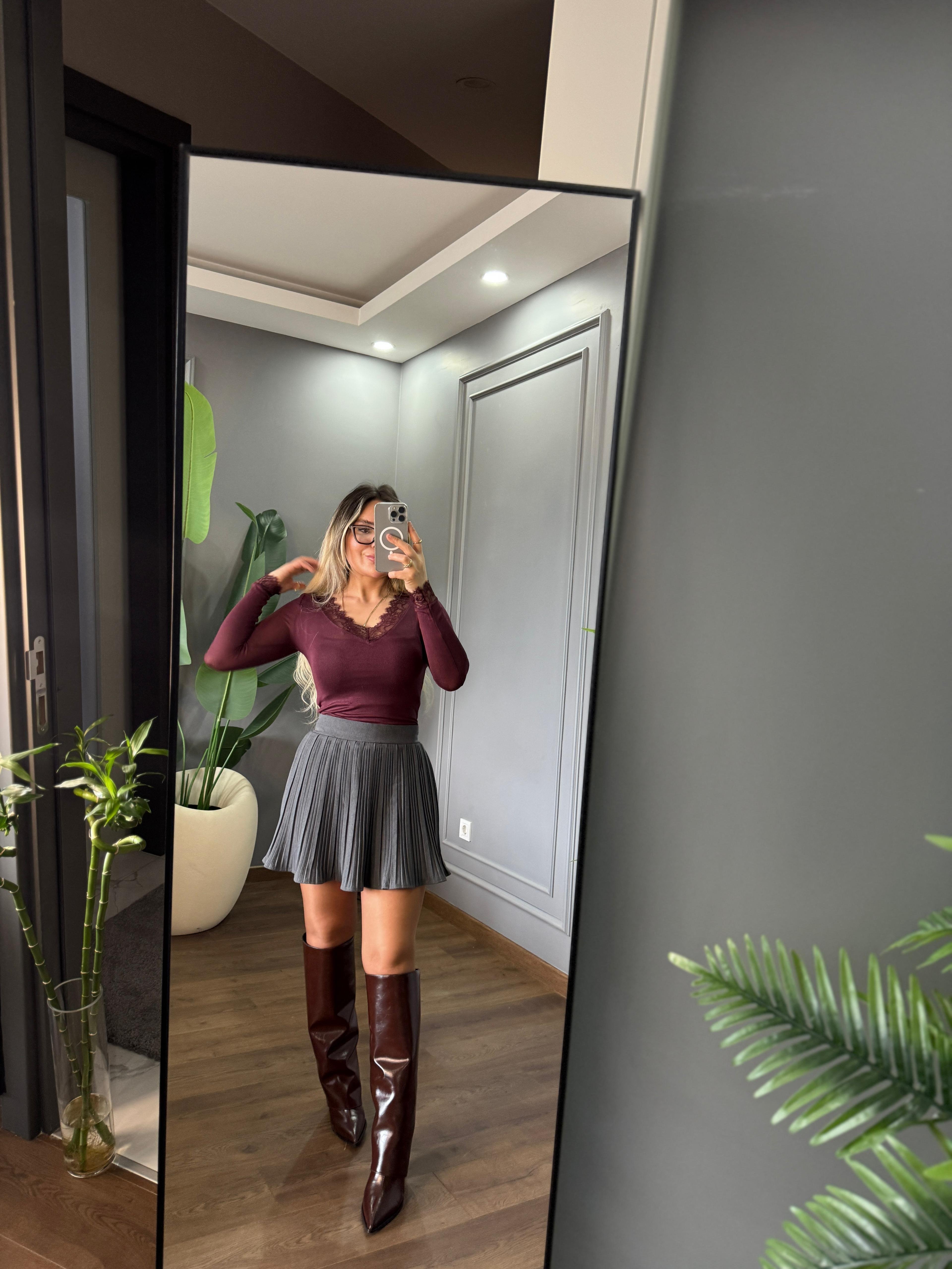 PİLELİ ŞORT ETEK