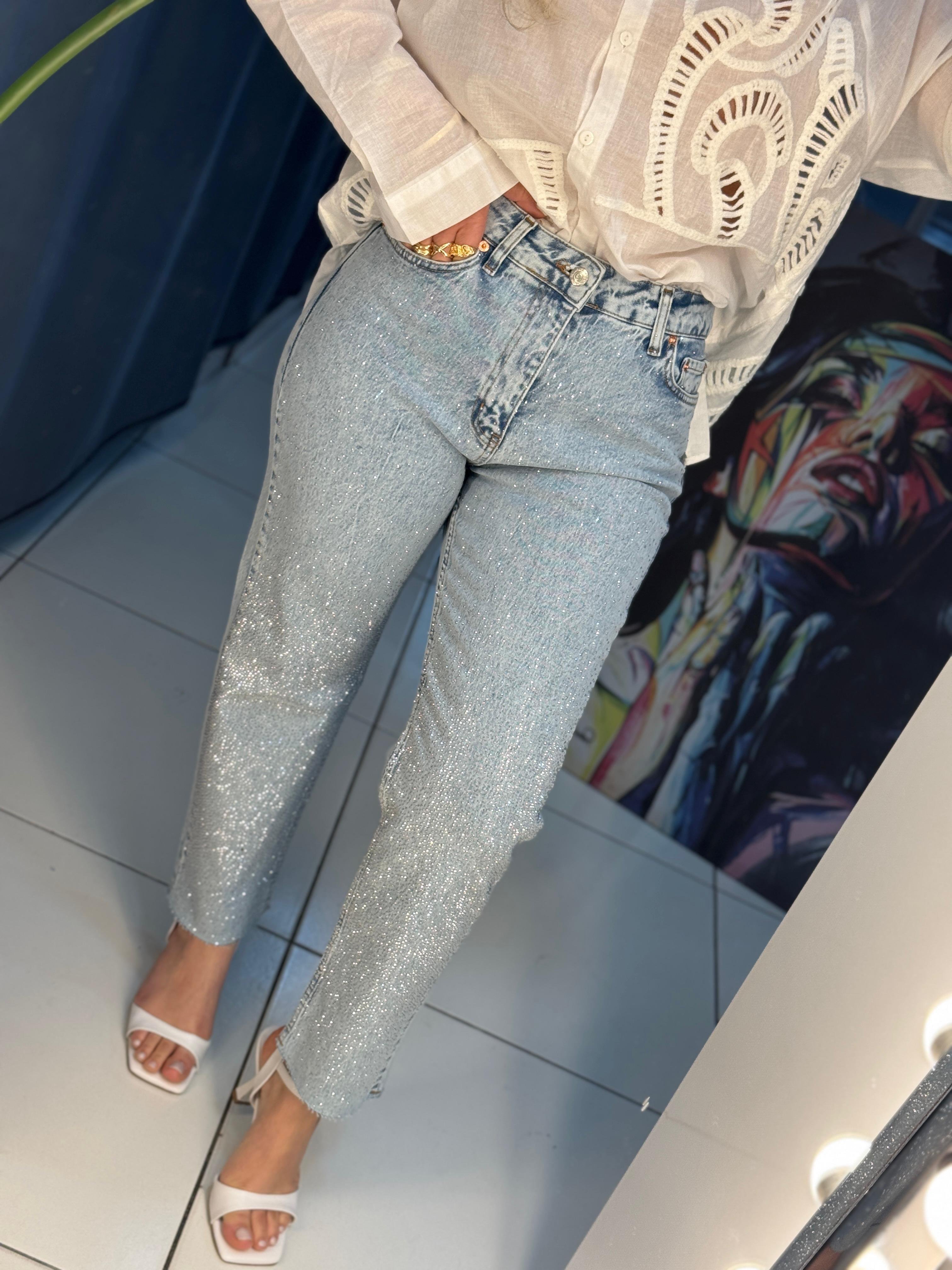 Taşlı jean