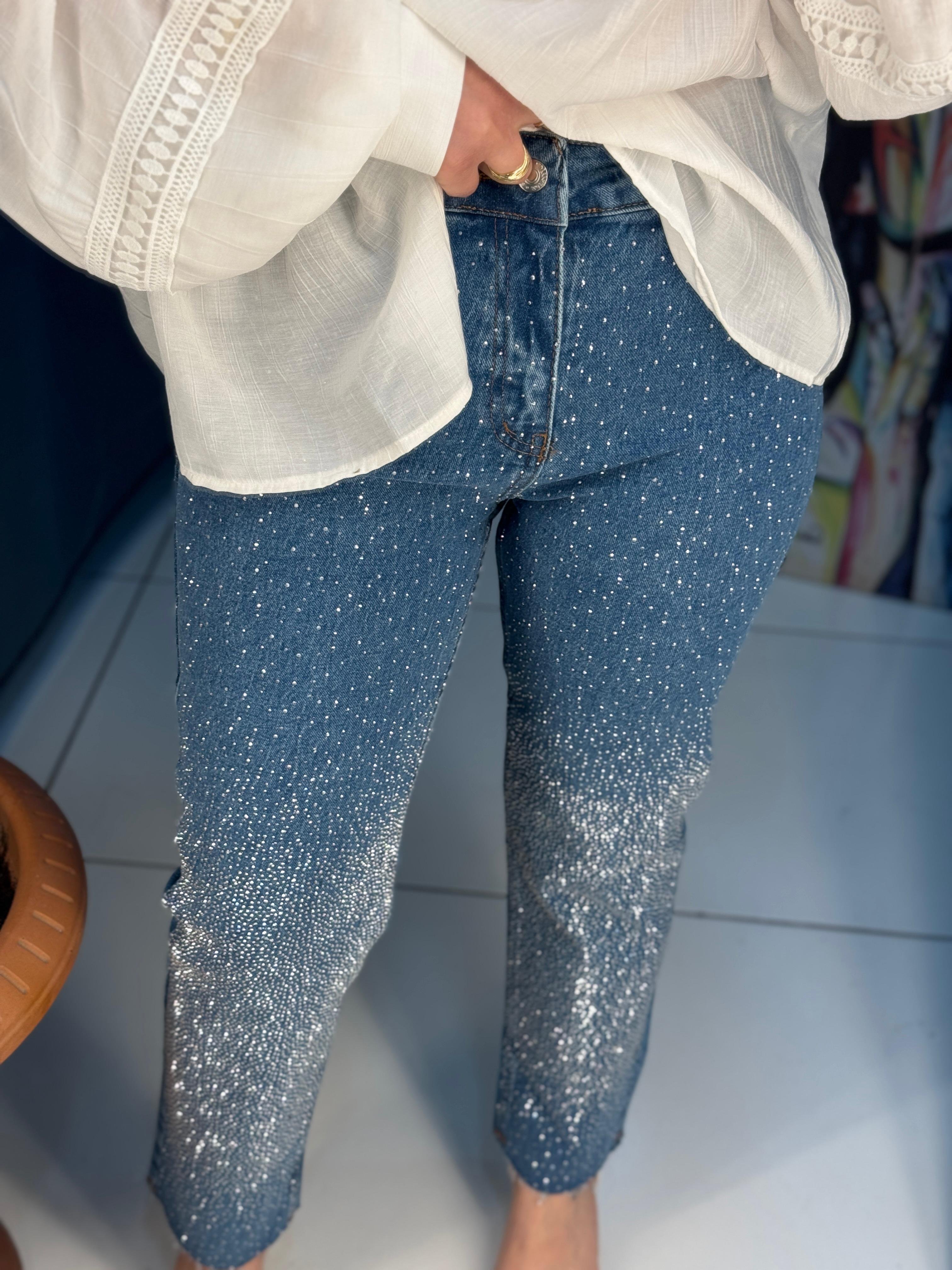 Taşlı jean