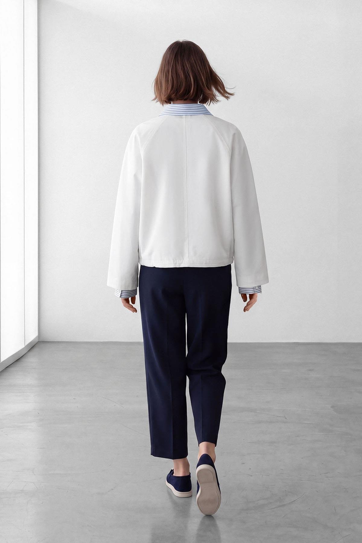 Kısa Düğmeli Oversize Trençkot