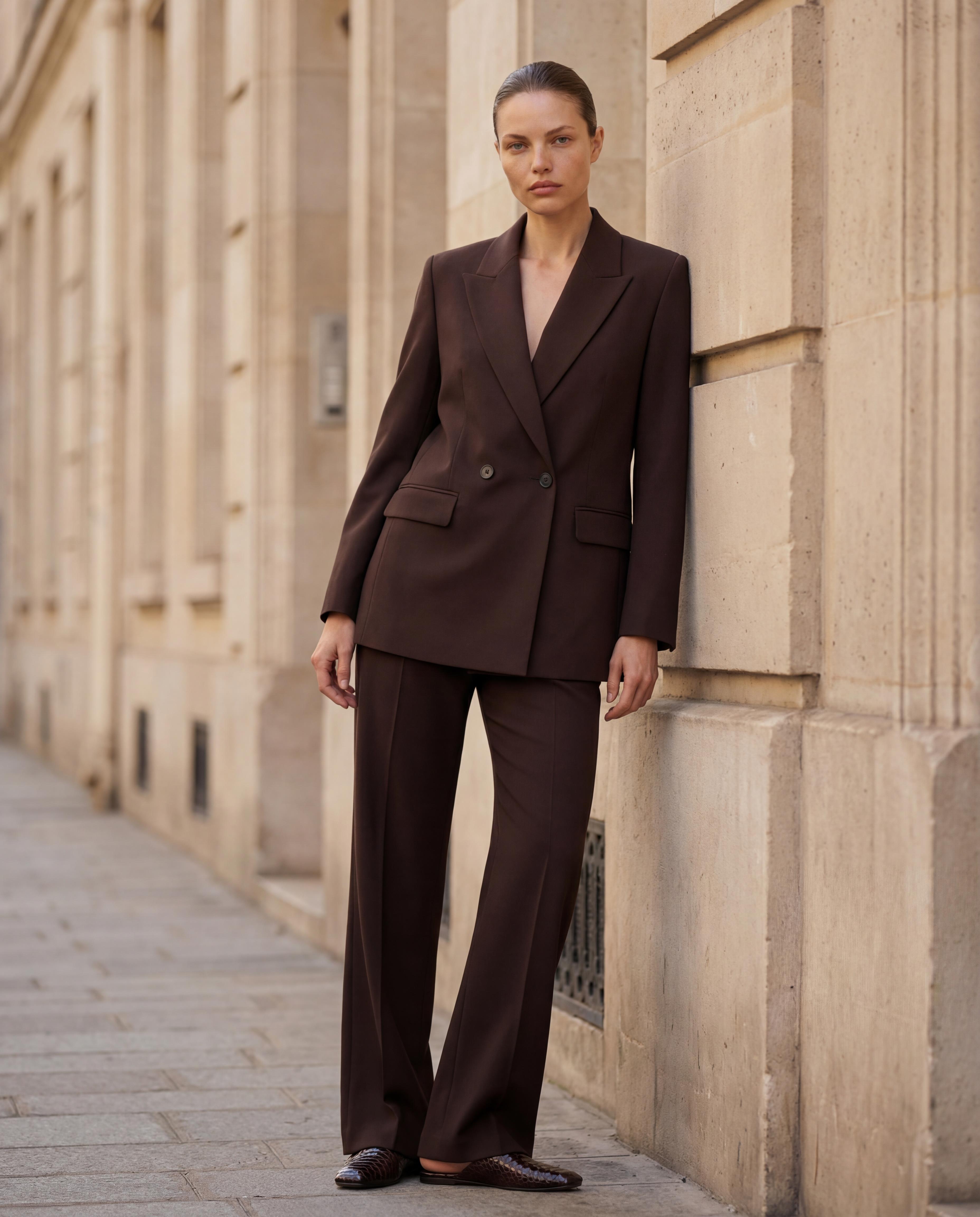 Kruvaze Oversize Vatkalı Blazer Ceket