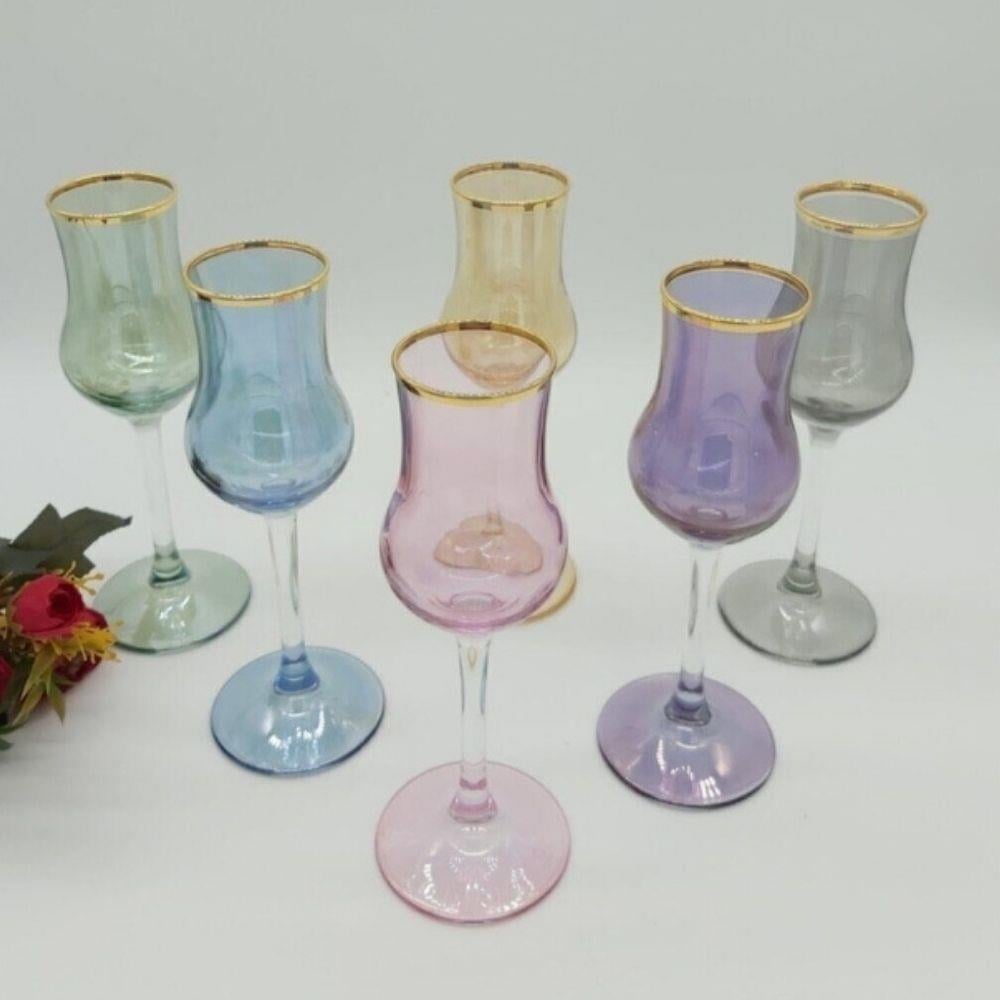 Paşabahçe-Paşabahçe Grappa 6lı Renkli Kahve Yanı Su Bardağı