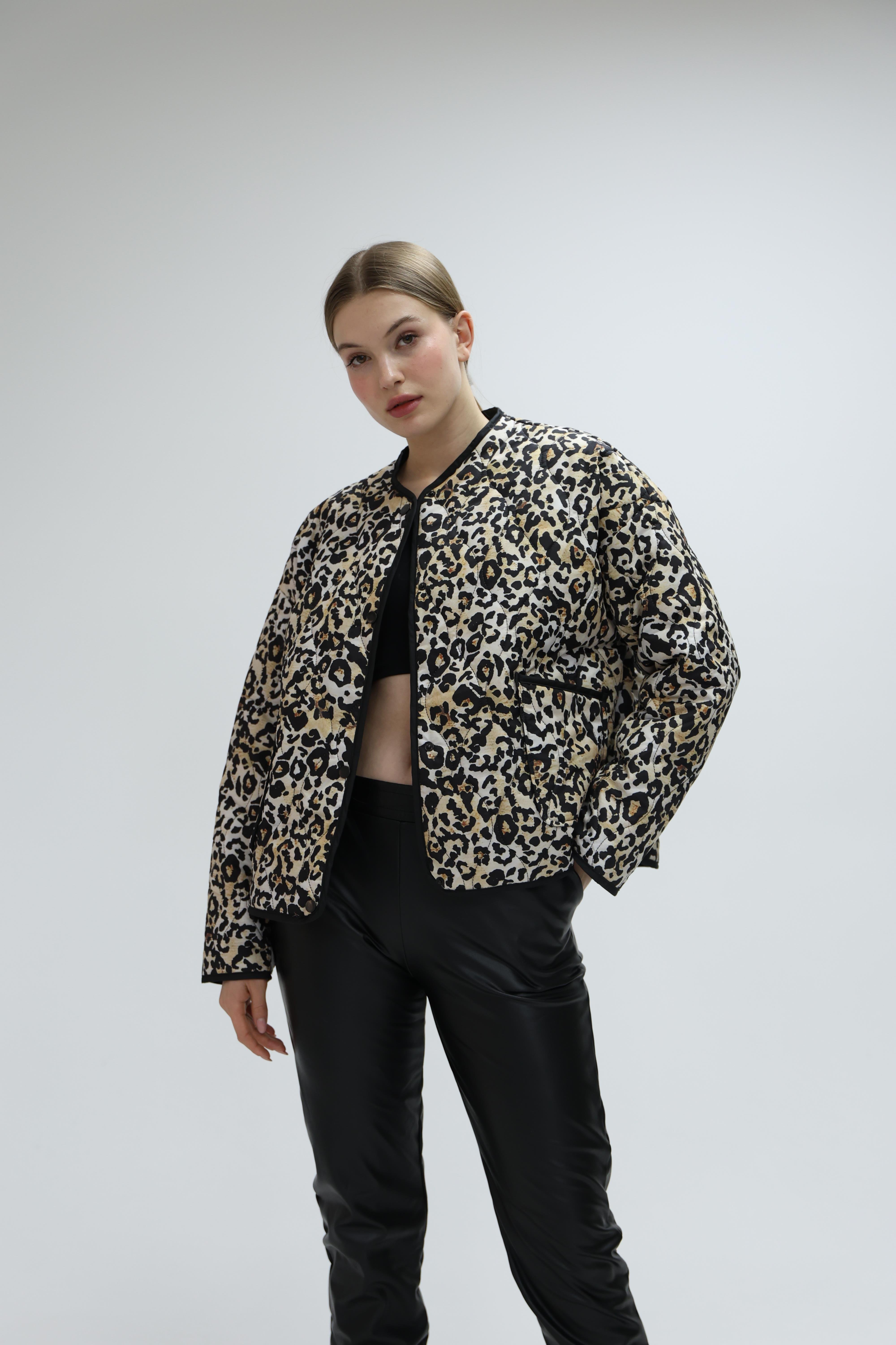 diğer LEOPARD CEKET SİYAH
