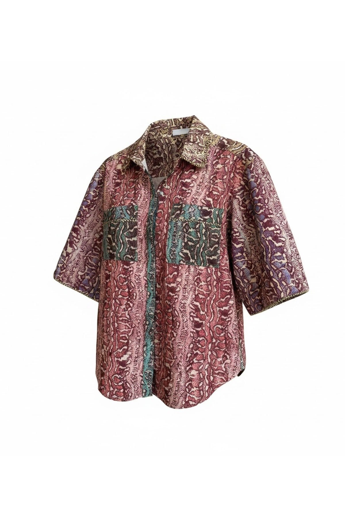 Çok Renkli Animal Print Desenli Takım