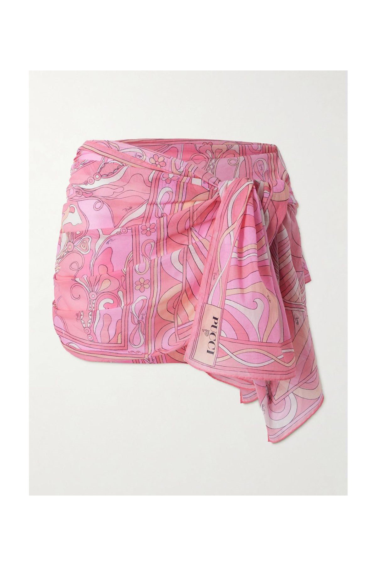 Pembe Geometrik Desenli Şal