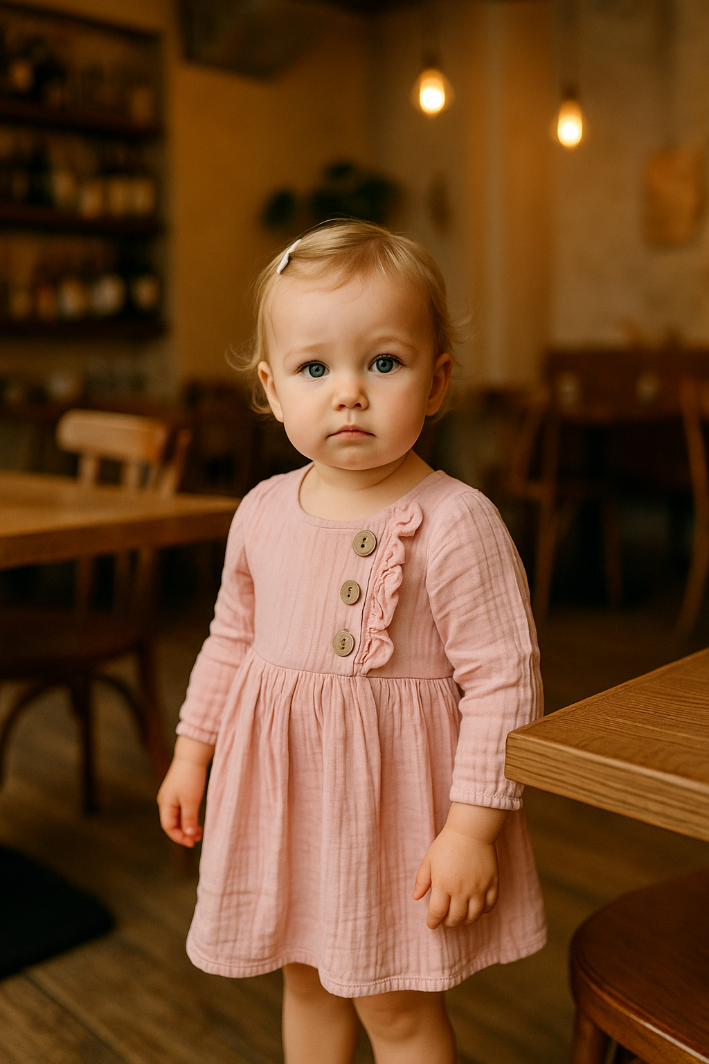 AD23261.Kız Bebek Elbise 3-6/6-9/9-12/18-24 AY