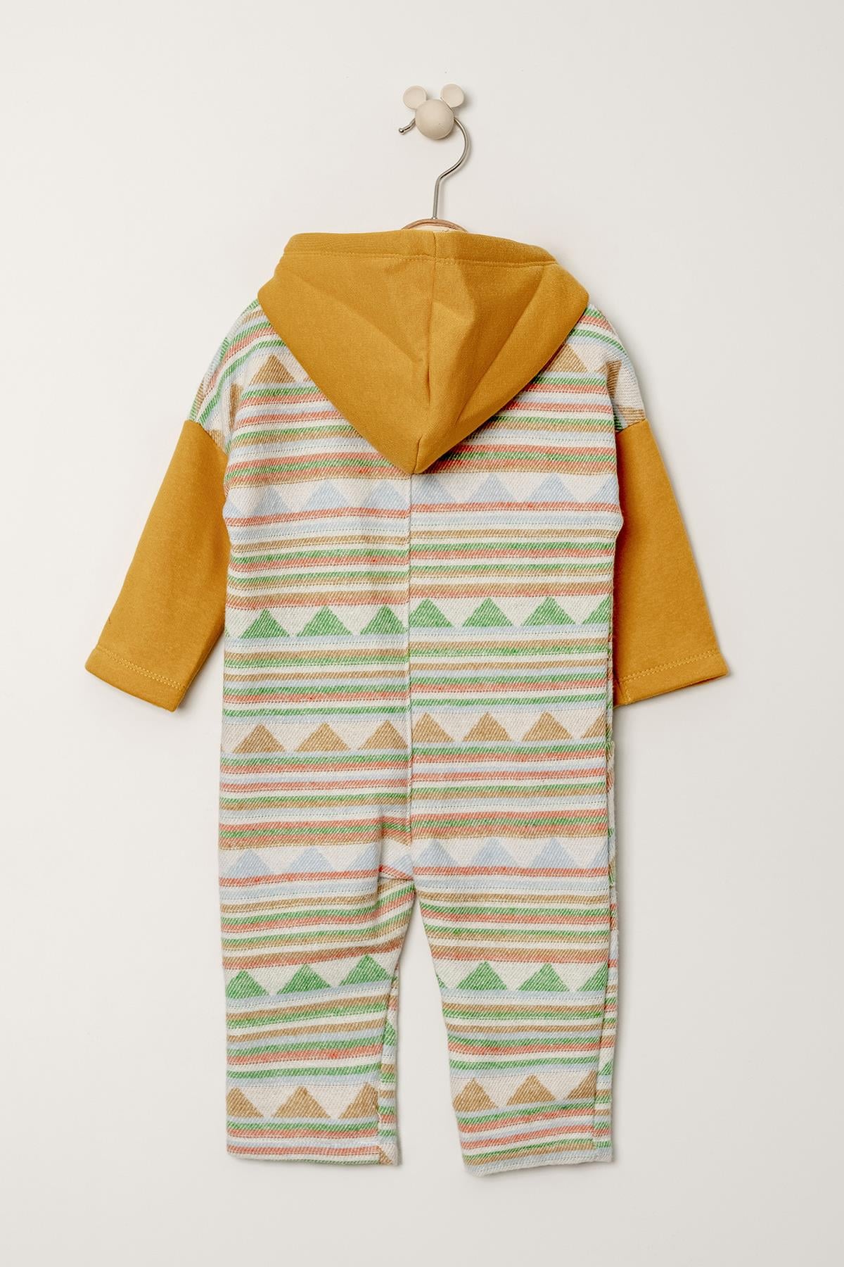 Aydodo  Etnik Desen Kapşonlu Bebe Tulum