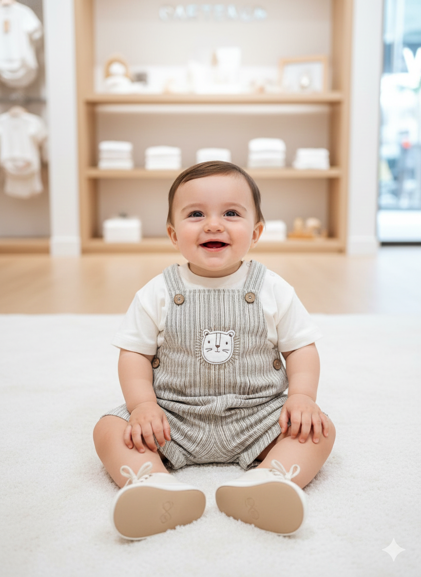 ÇİZGİLİ DOKUMA SALOPET TİŞÖRT TAKIM 3-6/6-9/9-12/18-24AY